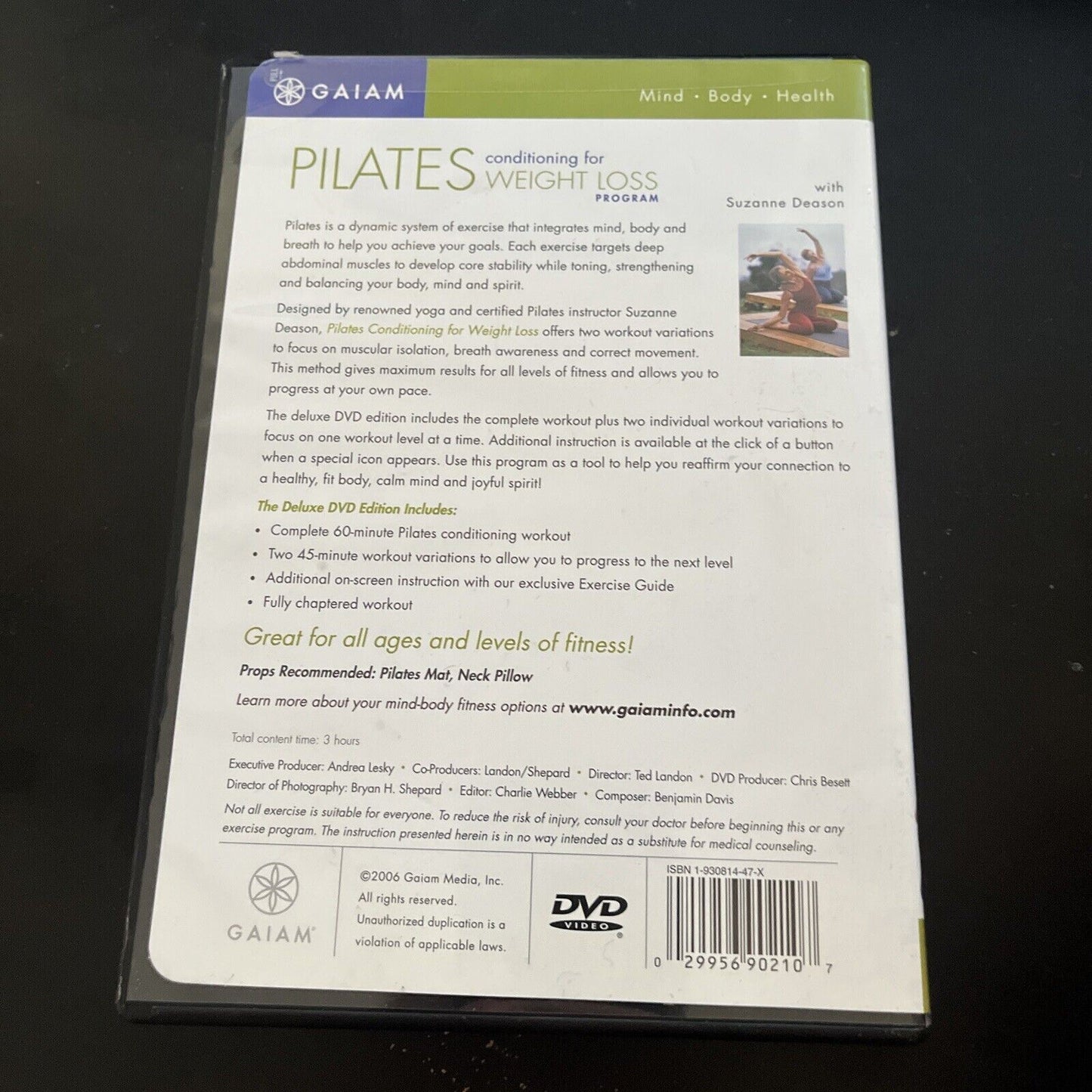 GAIAM Pilates Conditioning For Weight Loss (DVD) Suzanne Deason NEW All Region