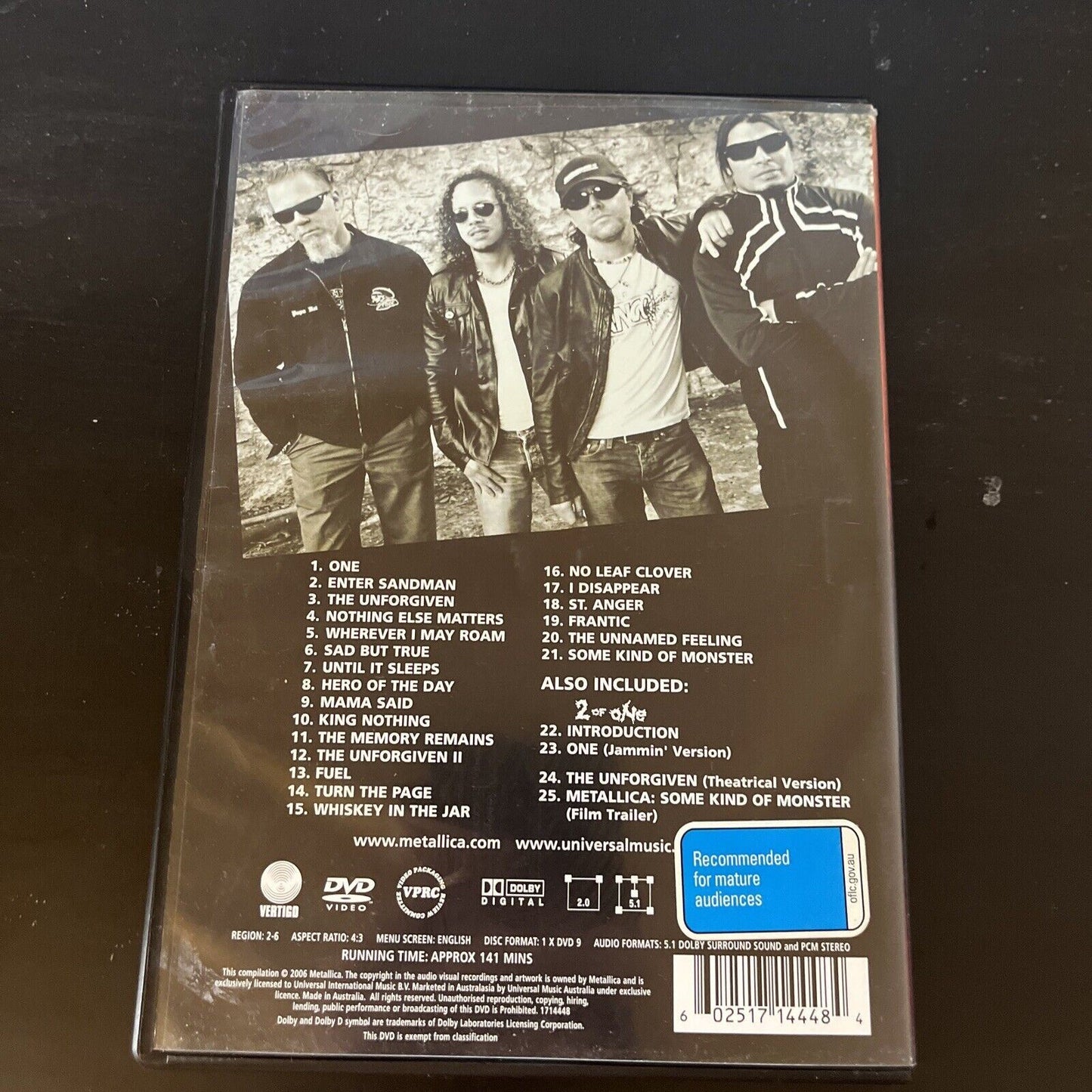 Metallica The Videos (DVD, 2006) Region 4 &2