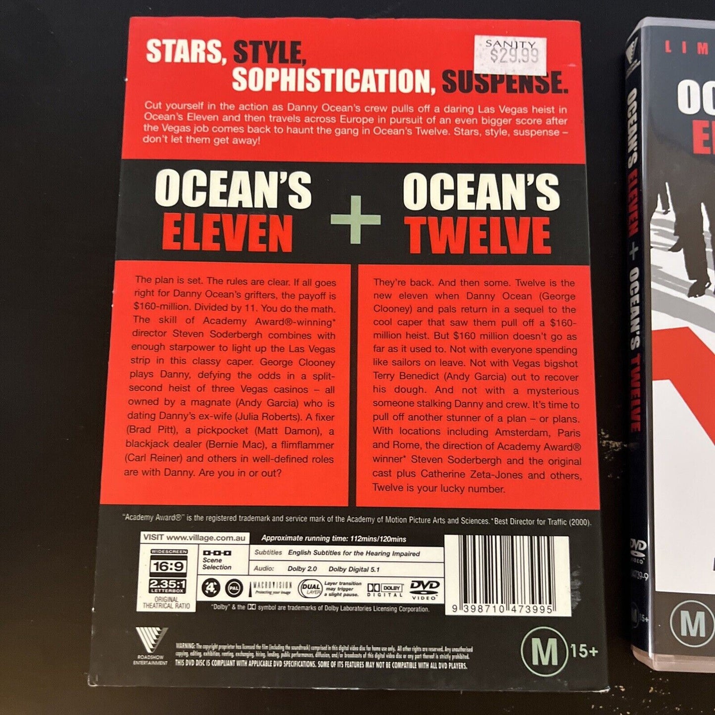 Ocean's Eleven / Ocean's Twelve (DVD, 2004, 2-Disc) Region 4