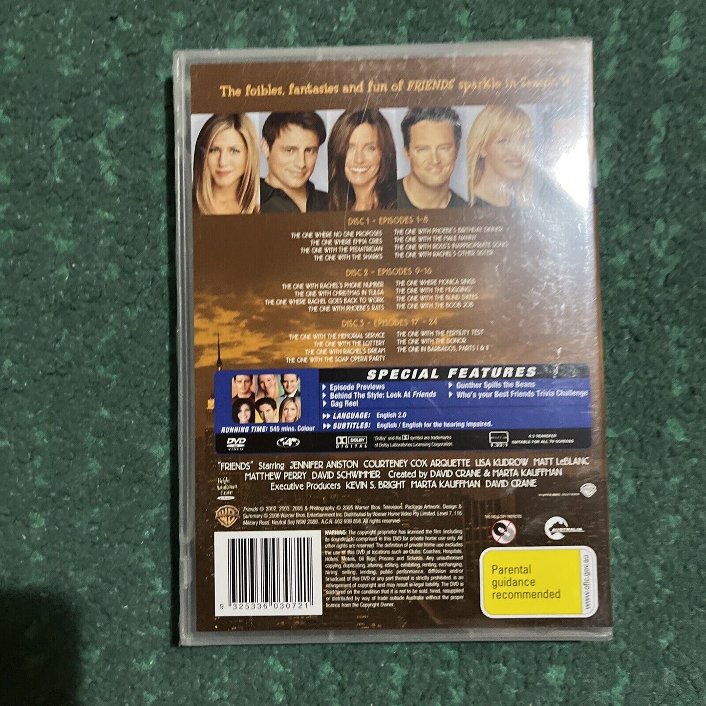 Friends - Complete Season 1,2,3,4,5,6,7,8,9,10 DVD Region 4