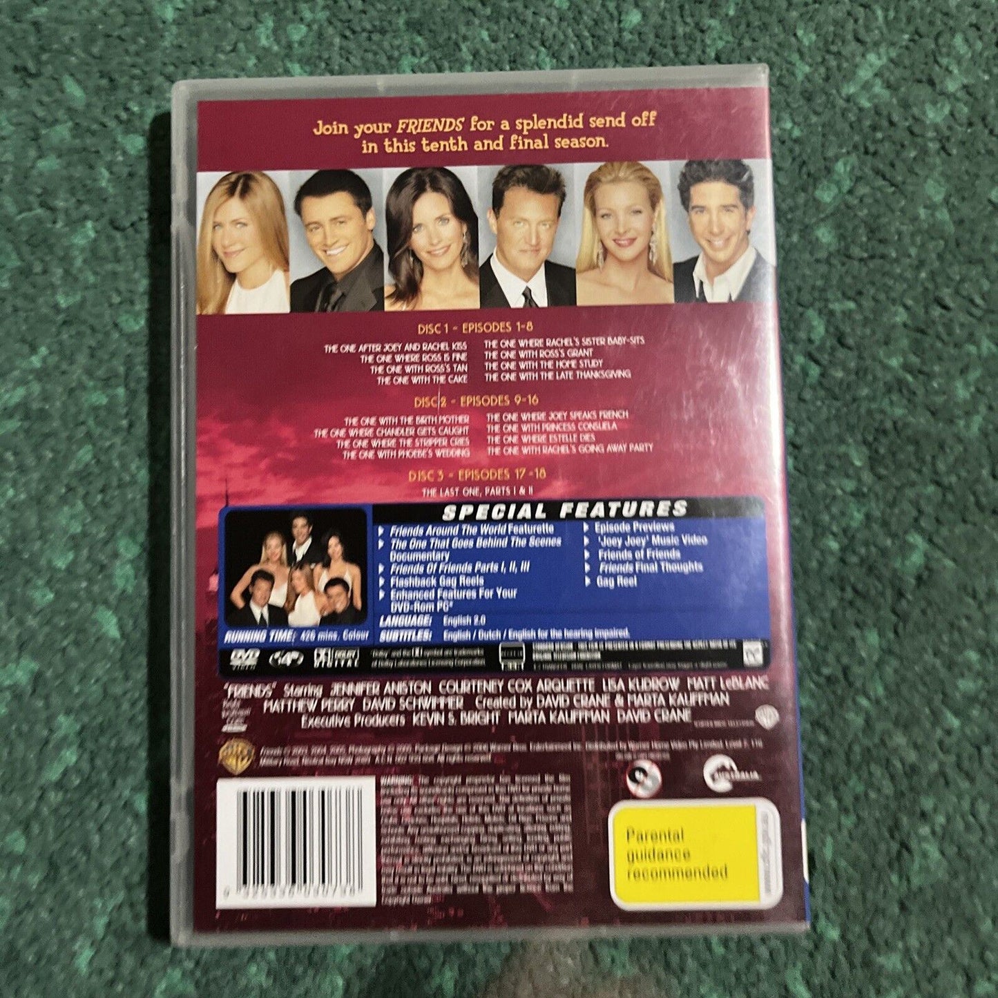 Friends - Complete Season 1,2,3,4,5,6,7,8,9,10 DVD Region 4
