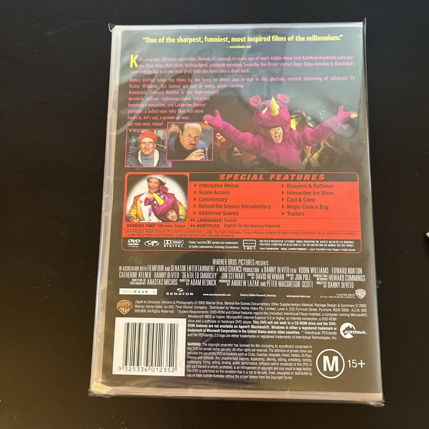 Death To Smoochy (DVD, 2002) Robin Williams NEW Region 4