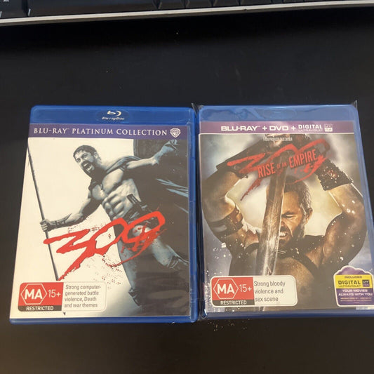300 & 300 - Rise Of An Empire (Blu-ray, 2014, 2-Disc) Region B