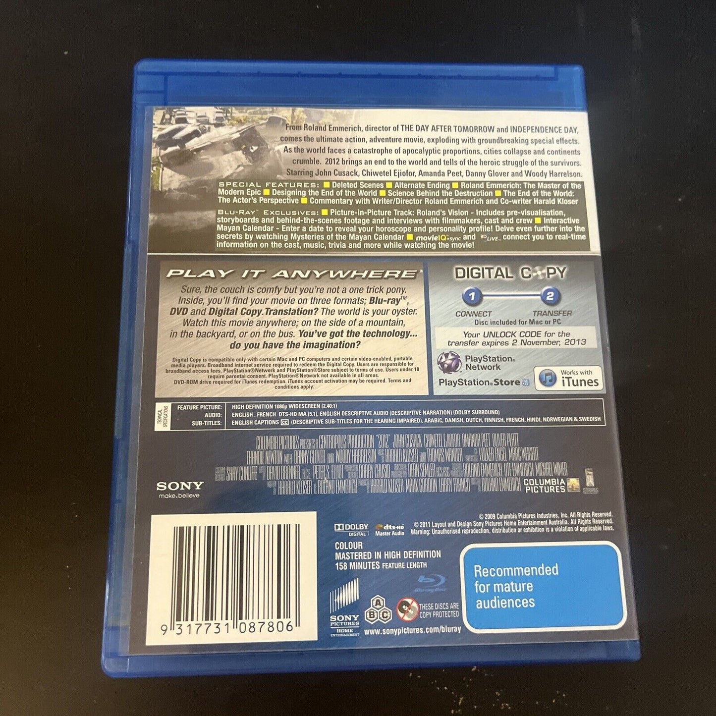 2012 (Blu-ray + DVD) Bradley Cooper All Regions