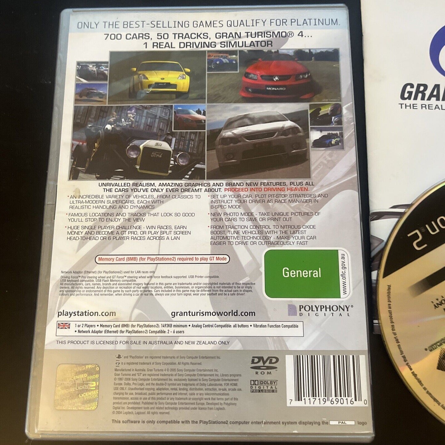 Gran Turismo 4 Sony Playstation 2 PS2 PAL Platinum With Manual