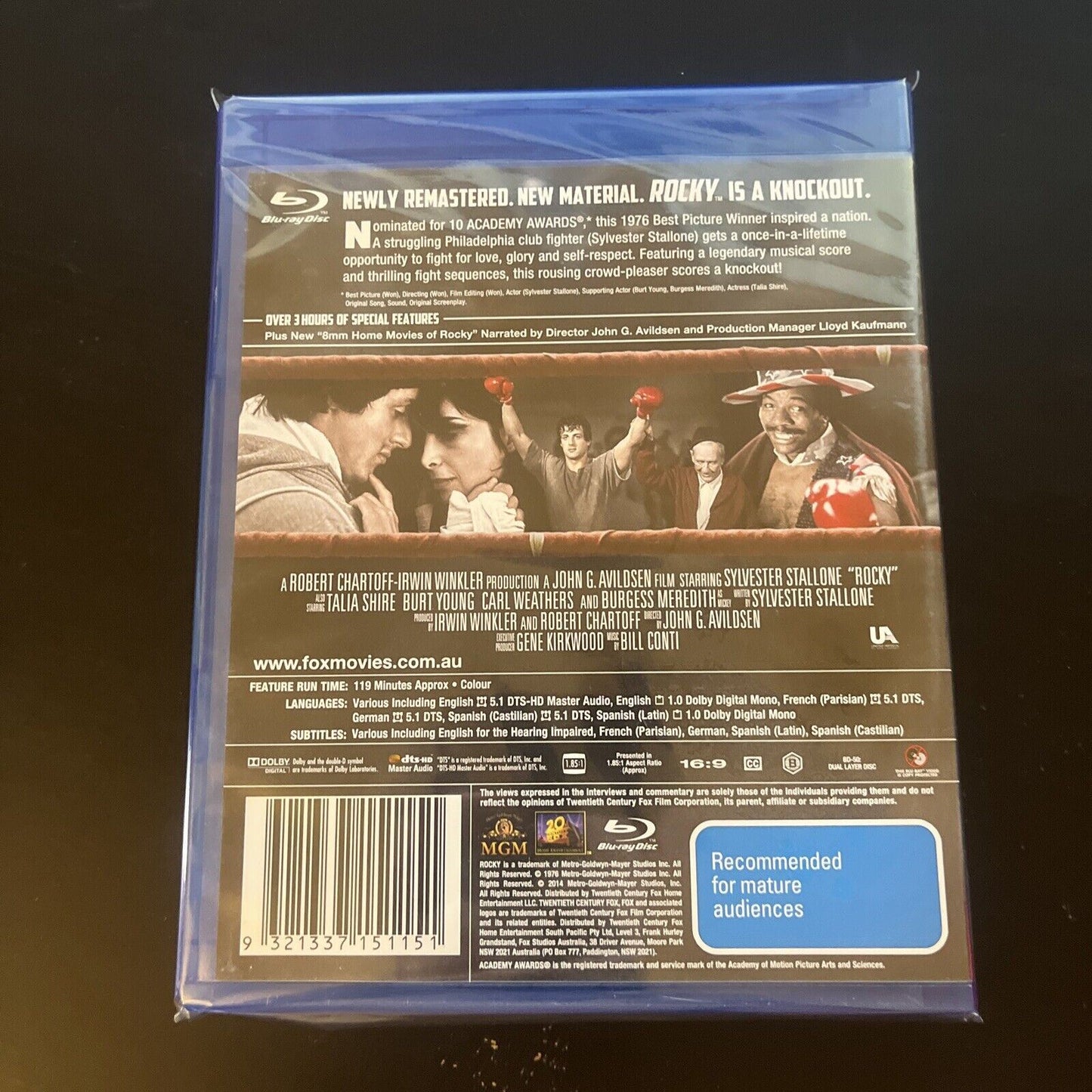 Rocky - Remastered (Bluray, 1976) Sylvester Stallone; Carl Weathers NEW Region B