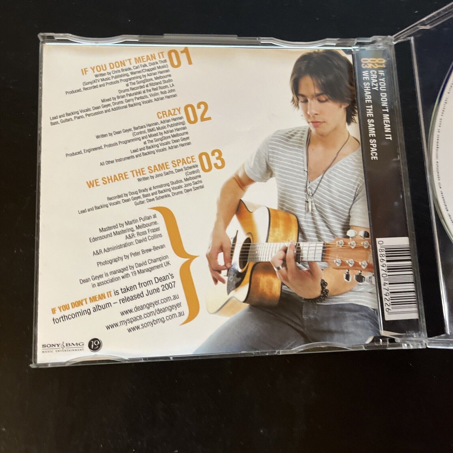 *Autographed Cover* Dean Geyer - If You Don't Mean It (CD, 2007)