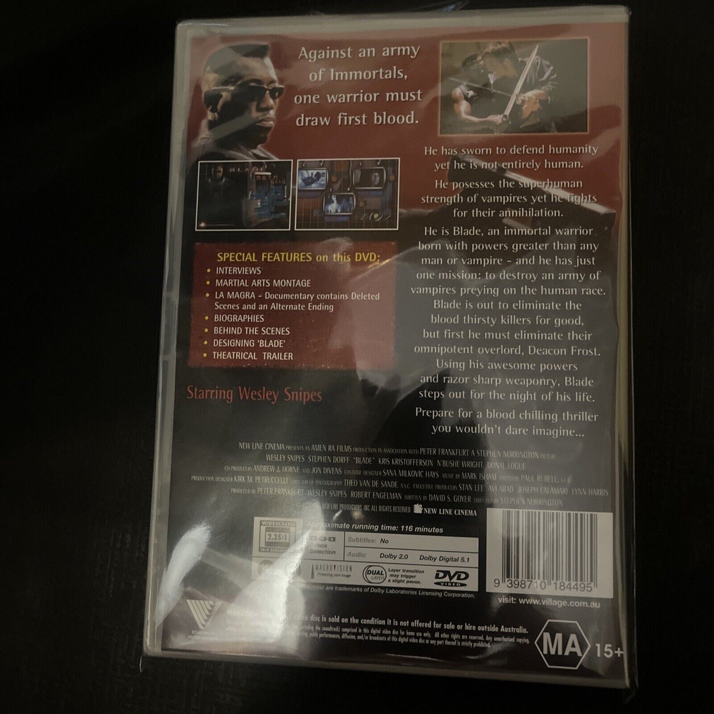 Blade (DVD, 1998) Wesley Snipes, Stephen Dorff, Kris Kristofferson NEW Region 4