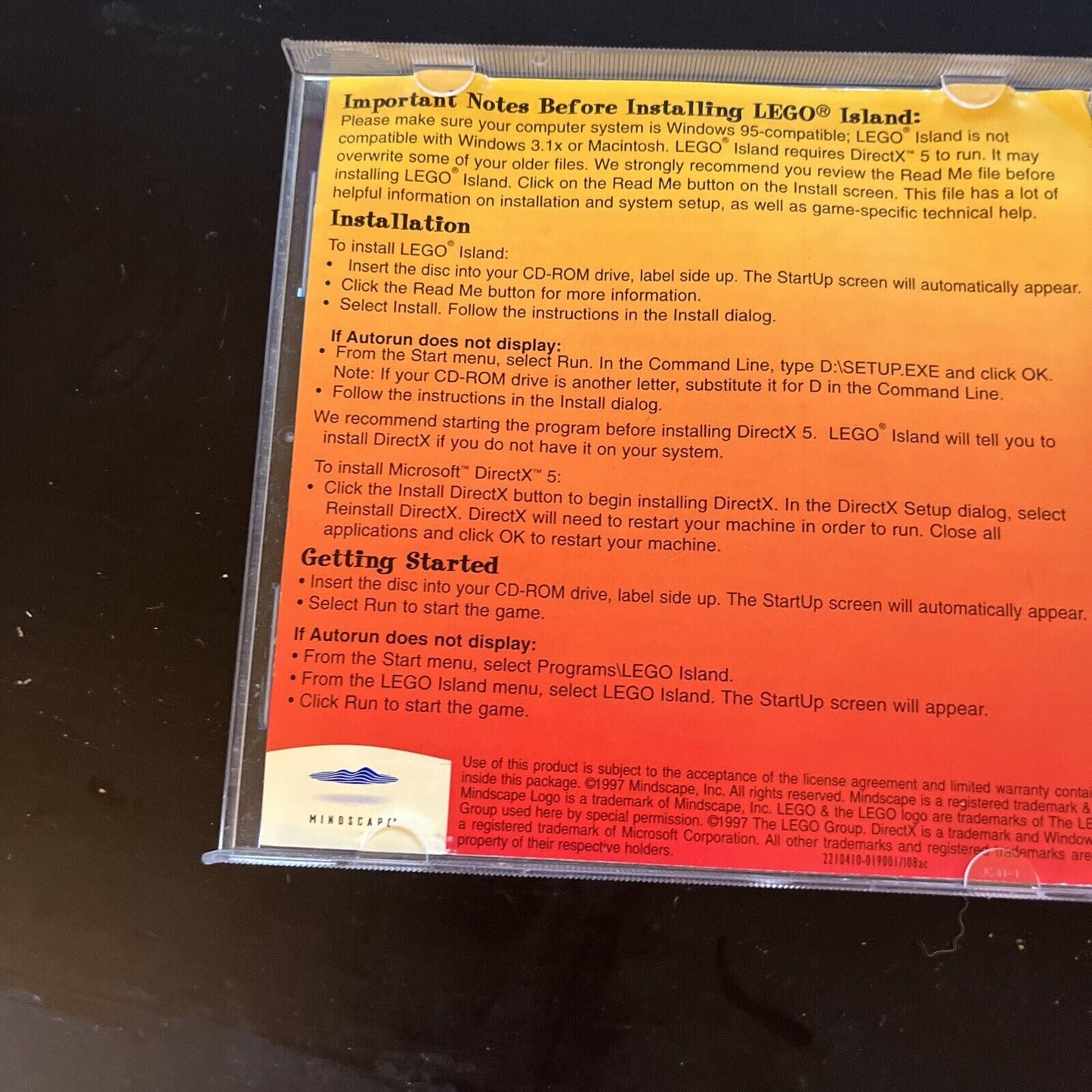 Lego Island - 3D Action Adventure CDROM Game 1997 PC CDROM Windows 95 98
