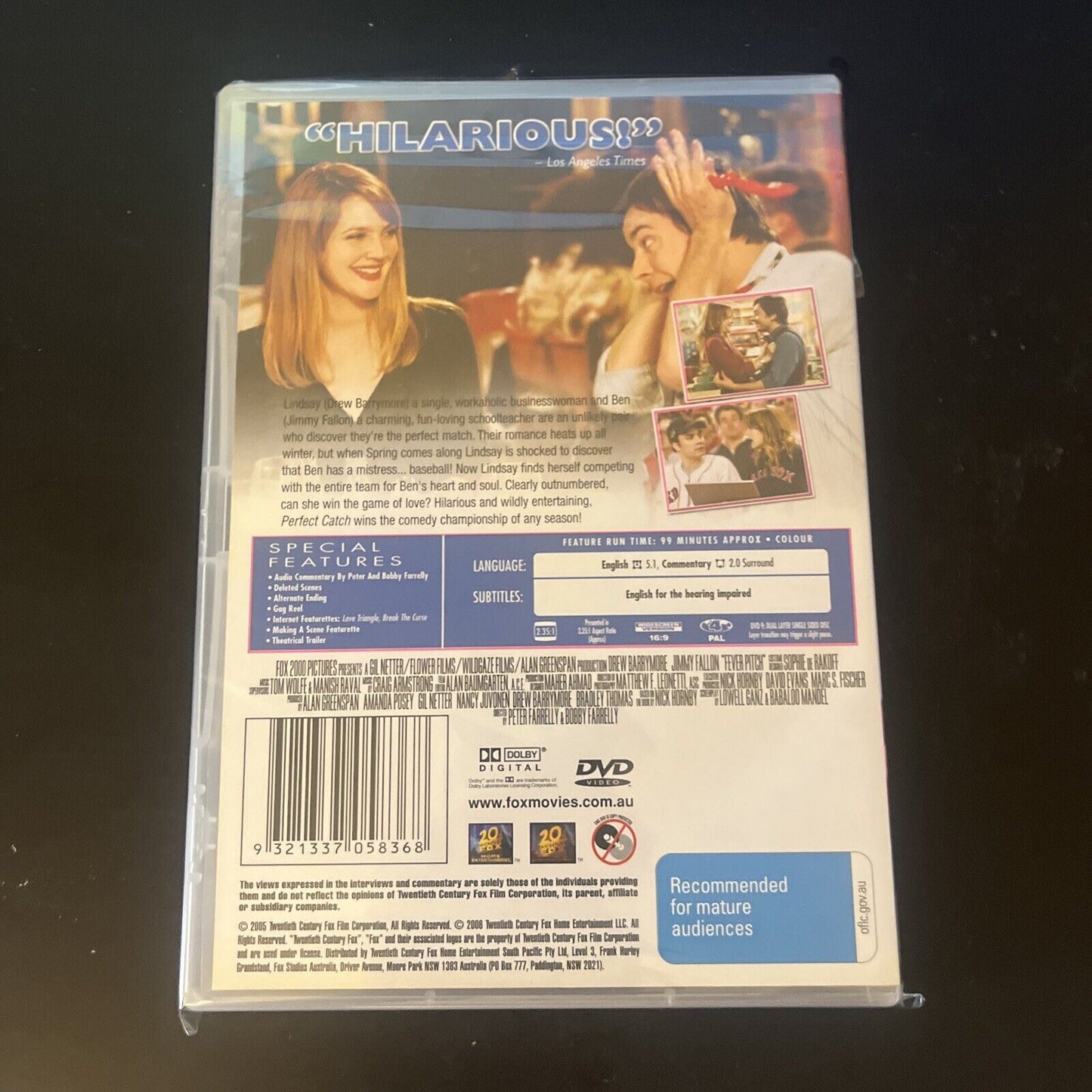 The Perfect Catch (DVD, 2005) Drew Barrymore, Jimmy Fallon NEW Region 4