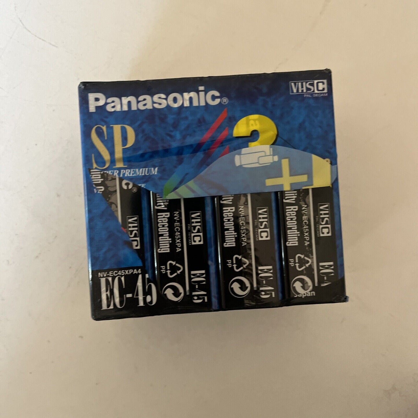 *New Sealed* 4x VHS-C Panasonic Super Premium SP EC-45 PAL/SECAM