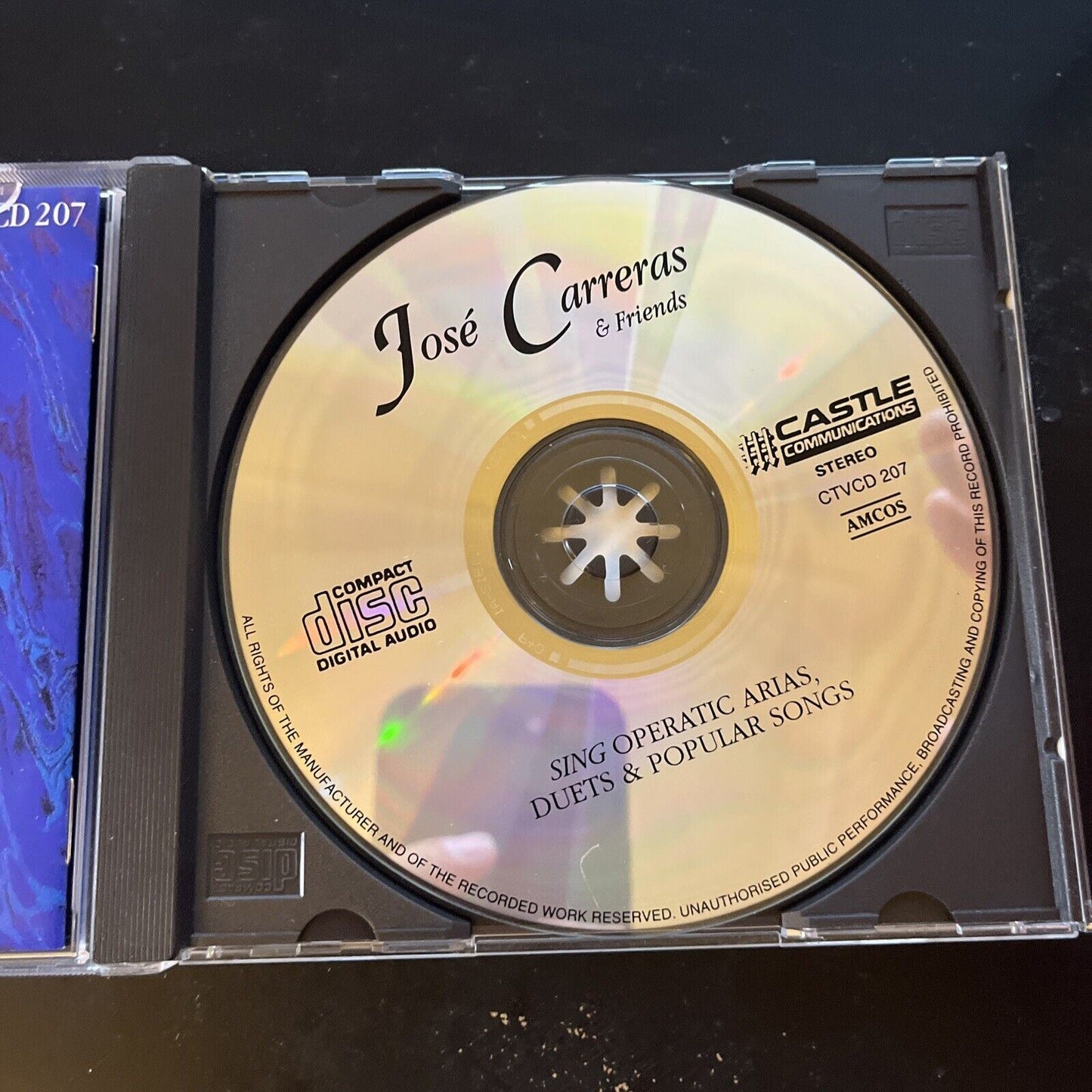 Jose Carreras and Friends Sing Operatic Arias Duets & Popular Songs (CD, 1991)