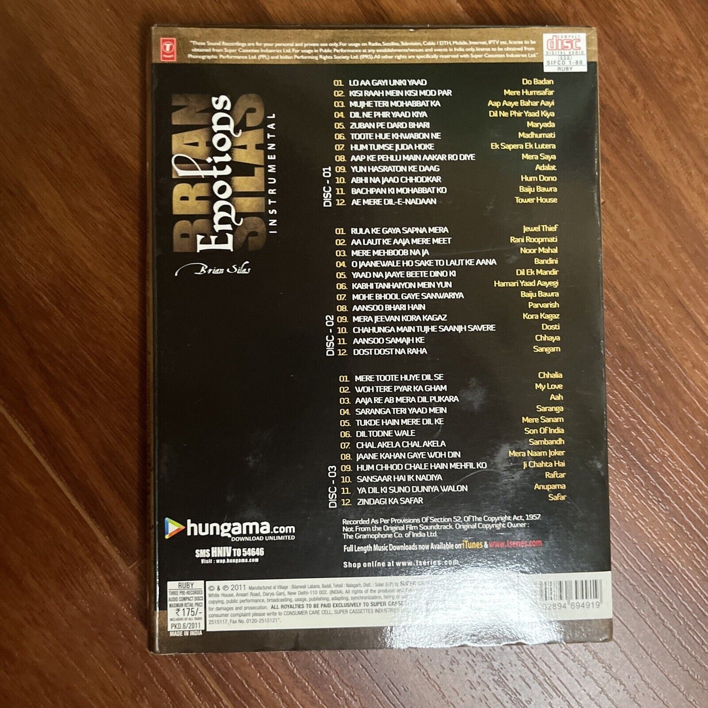 Brian Silas - Emotions Instrumental (CD, 2011, 3-Disc)