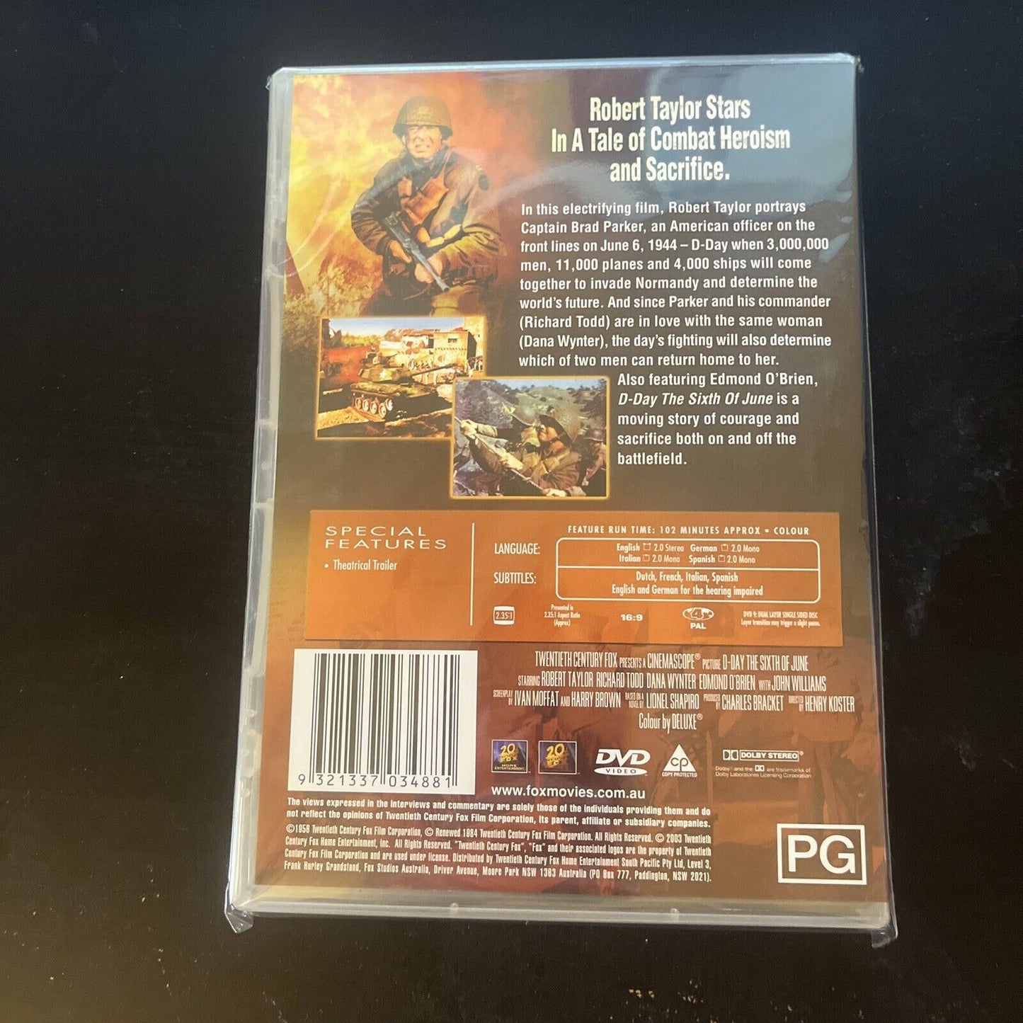 D-Day - The Sixth Of June (DVD, 1956) Robert Taylor, Dana Wynter, NEW Region 4