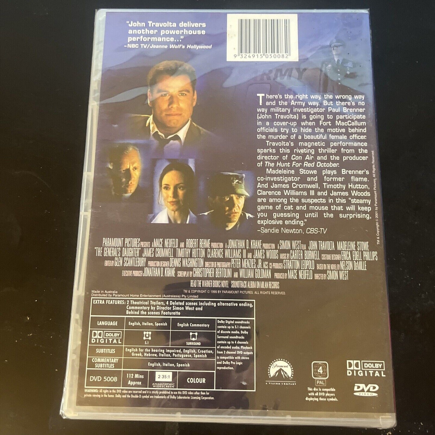 *New Sealed* The General's Daughter (DVD, 1999) John Travolta, Region 4