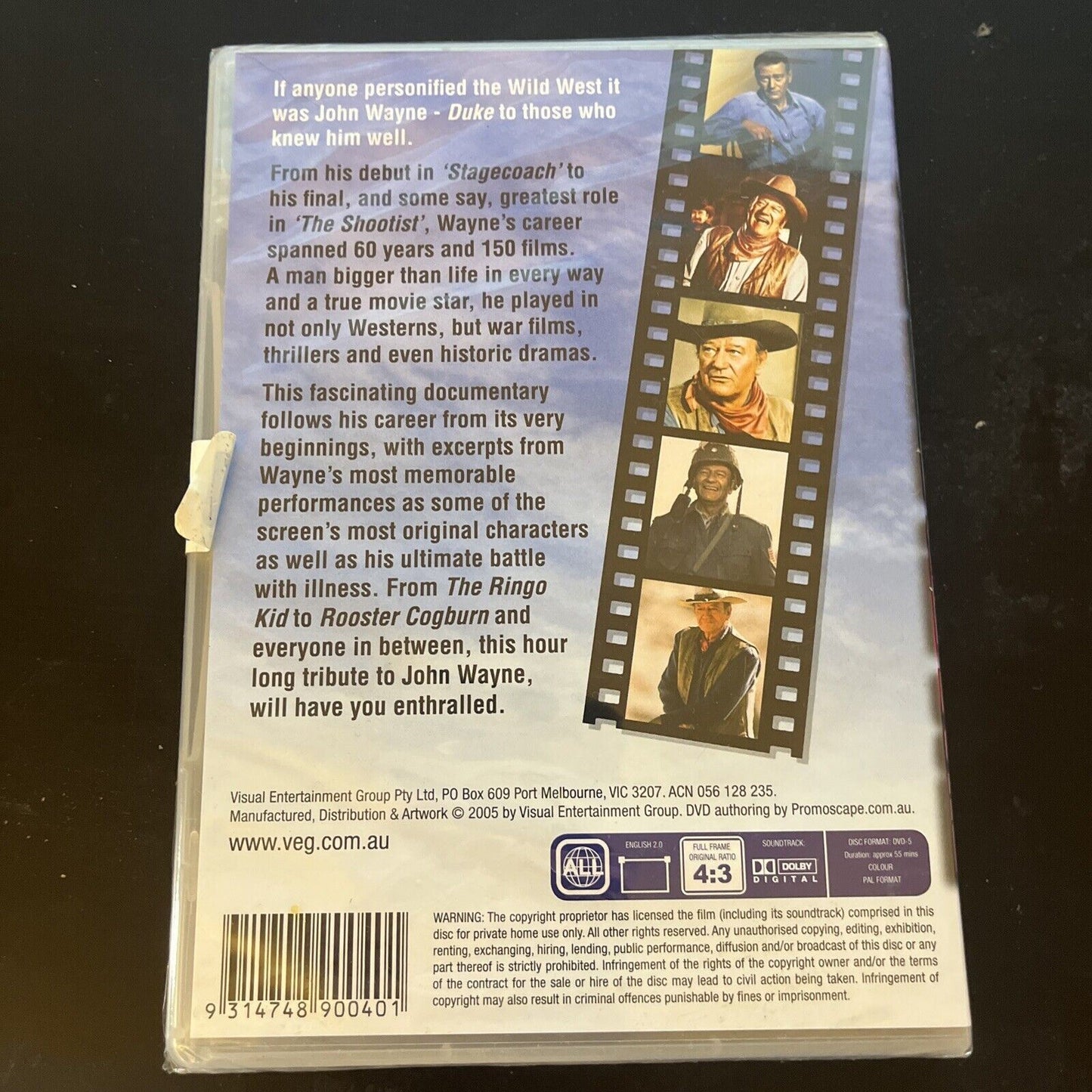 *New Sealed* John Wayne: The Duke - Larger Than Life (DVD, 2005) All Regions.