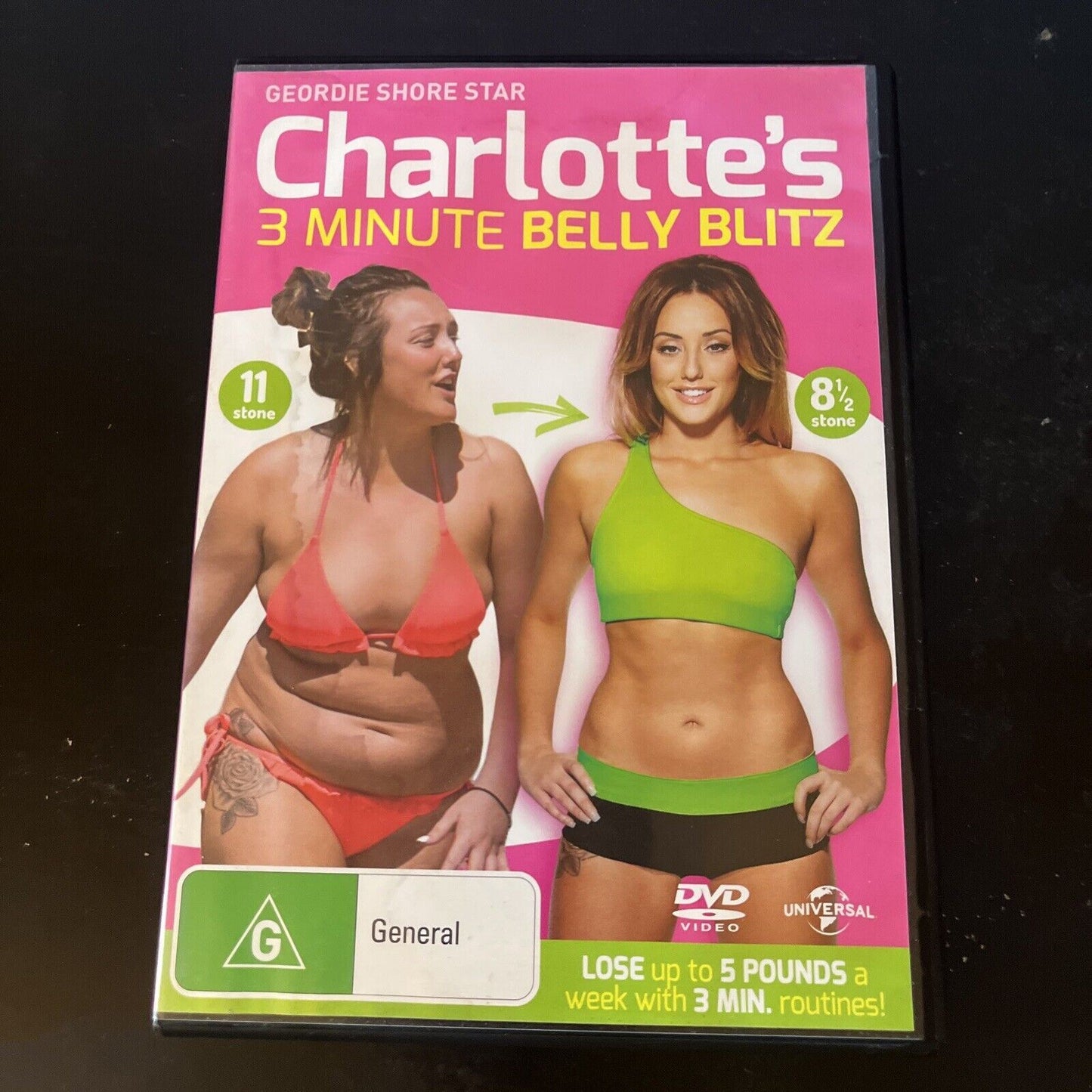 Charlotte's 3 Minute Belly Blitz (DVD, 2014) Charlotte Crosby Region 4 & 2