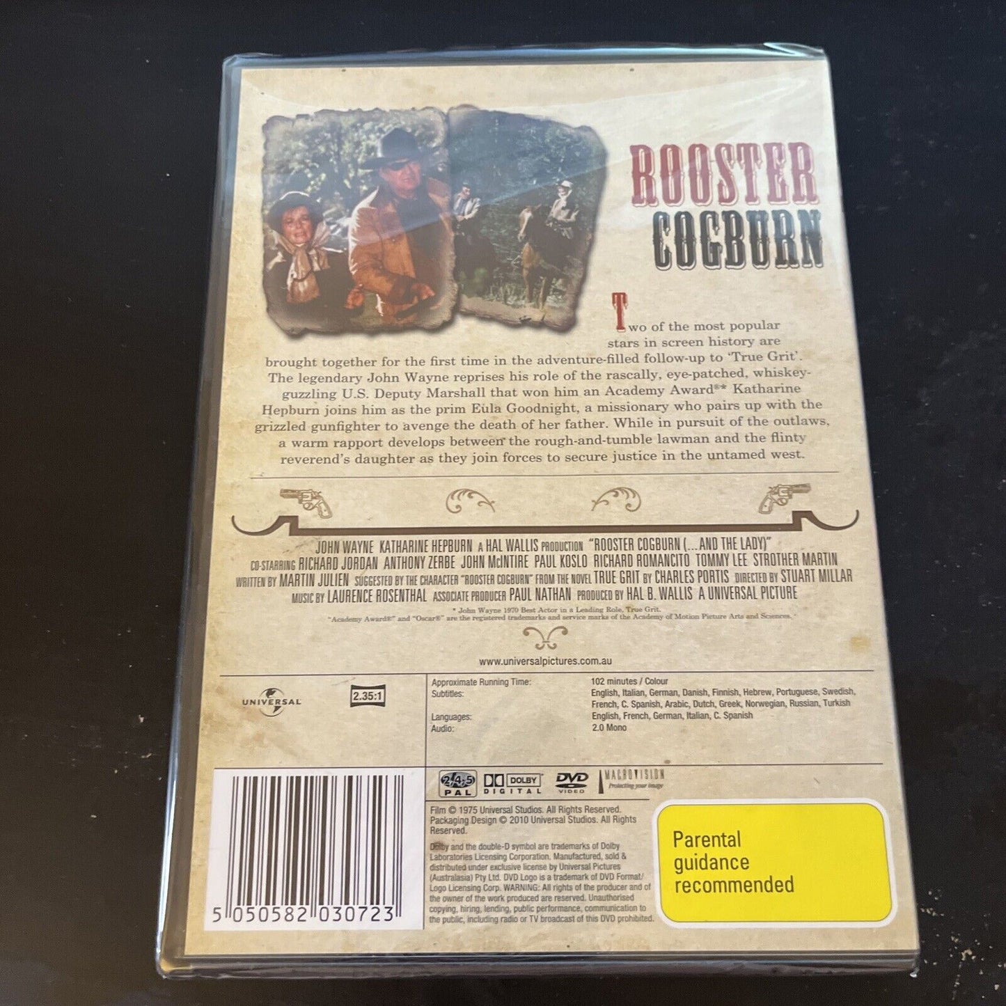 Rooster Cogburn (DVD, 1975) John Wayne, Katharine Hepburn NEW Region 4 &2