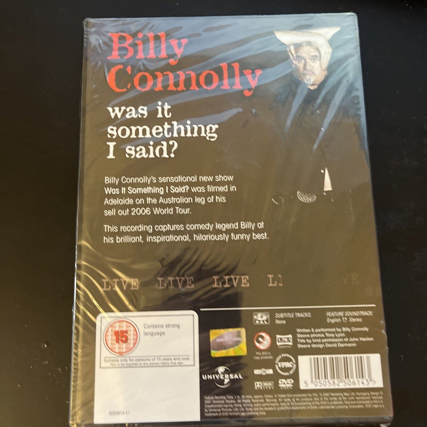 Billy Connolly - Was it Something I Said? (DVD, 2006) NEW Region 4 &2
