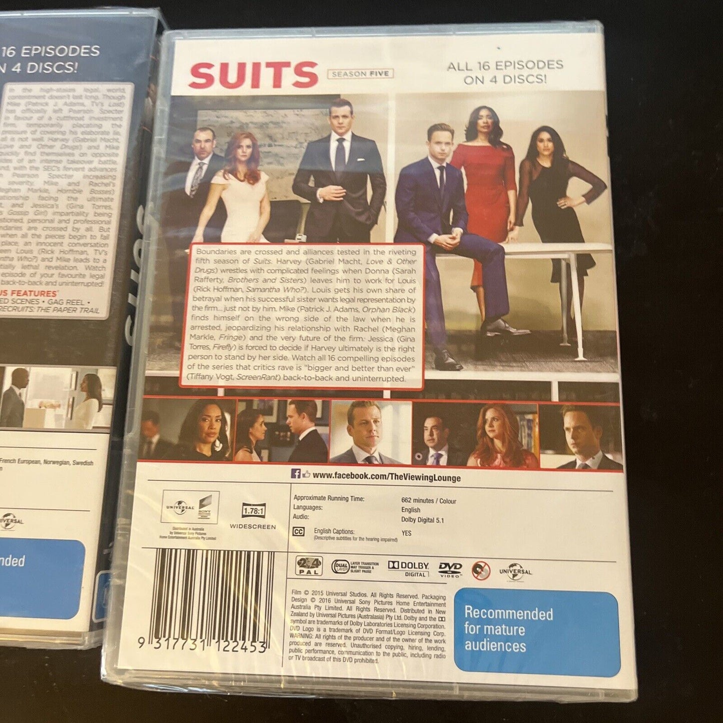 *New Sealed* Suits : Season 4 & 5 (DVD, 2014, 8-Disc) Meghan Markle Region 4 &2