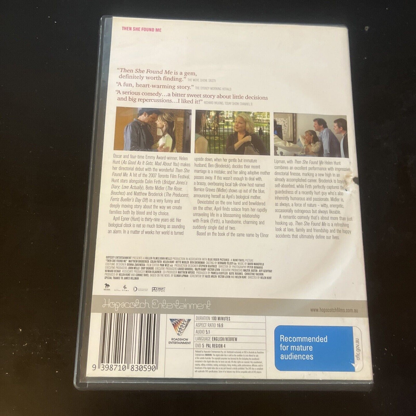 Then She Found Me (DVD, 2007) Helen Hunt, Colin Firth, Bette Midler, Region 4