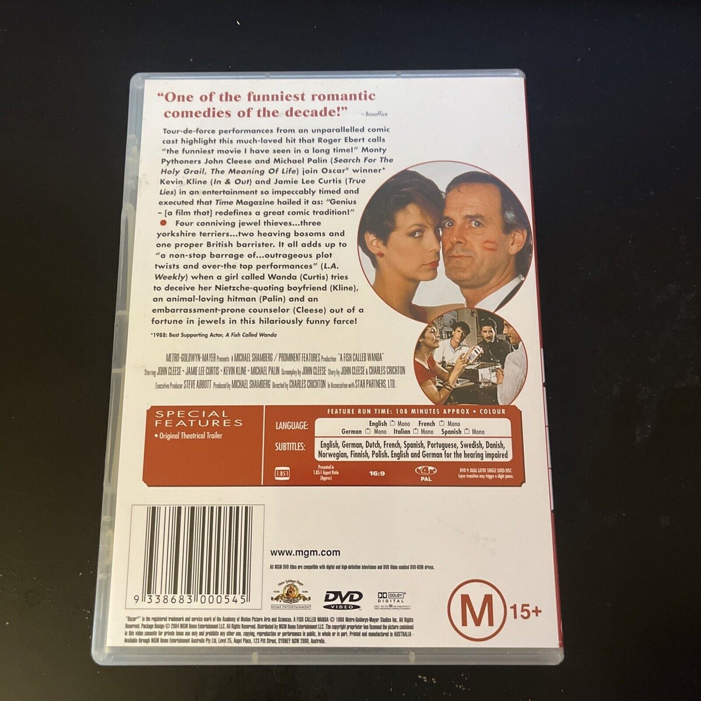 A Fish Called Wanda (DVD, 1988) John Cleese, Jamie Lee Curtis Region 4 NEW