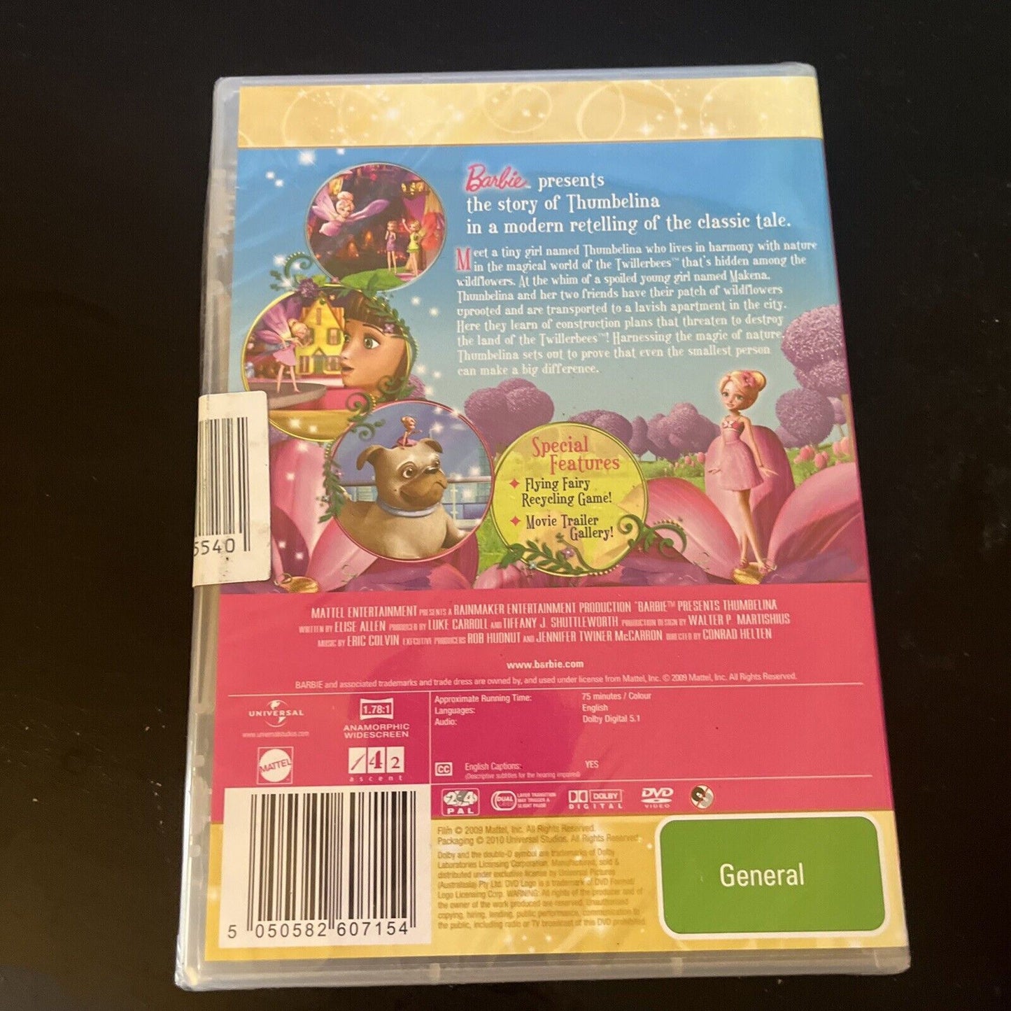 *New Sealed* Barbie Thumbelina (DVD, 2008) Region 4 &2