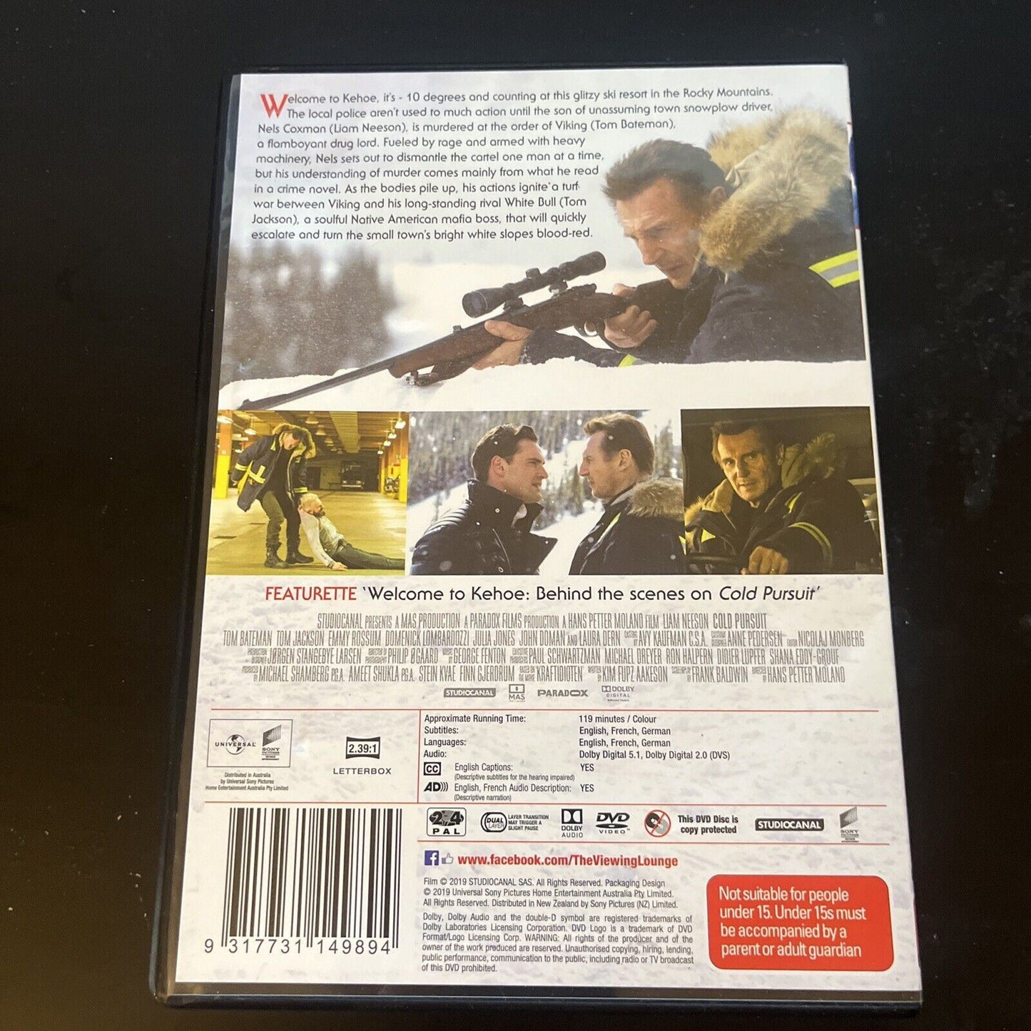 Cold Pursuit (DVD, 2019) Liam Neeson, Laura Dern, NEW Region 4 &2