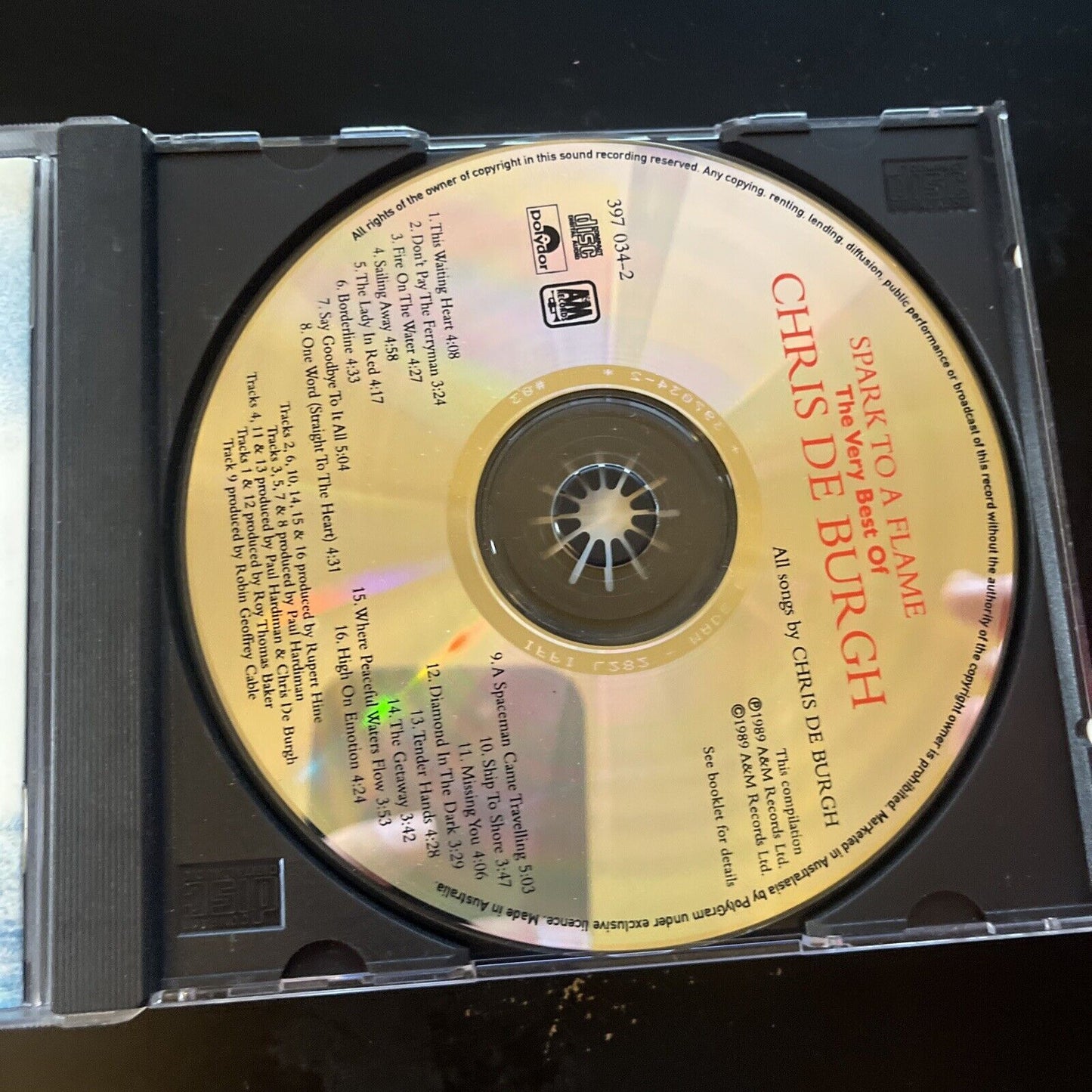 Chris de Burgh - Spark to a Flame: The Very Best of Chris de Burgh (CD, 1989)