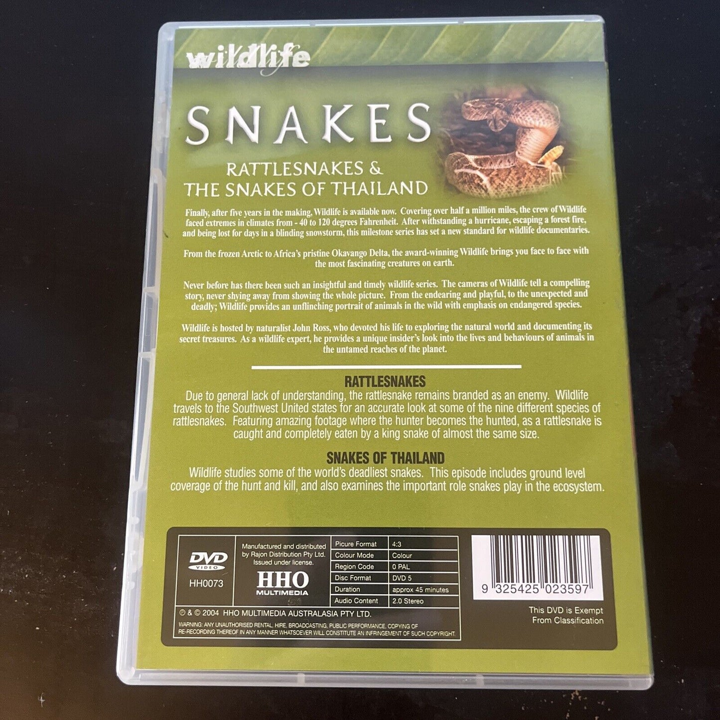 Snakes - Rattlesnakes & The Snakes of Thailand (DVD, 2004) All Regions NEW
