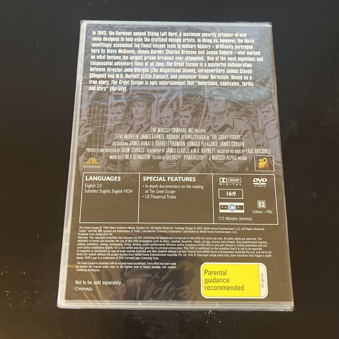 *New Sealed* The Great Escape (DVD, 1963) Steve McQueen, James Garner Region 4