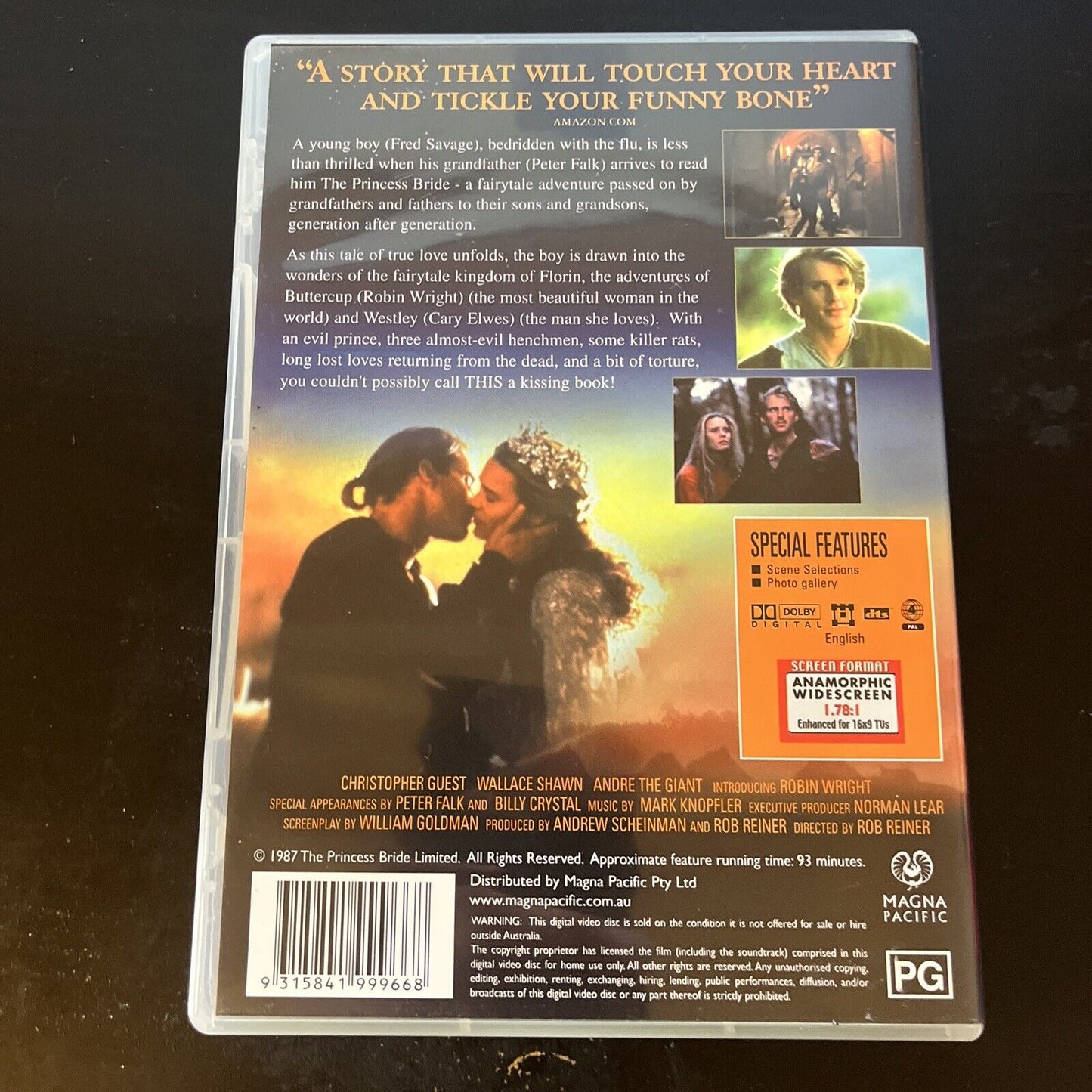 The Princess Bride (DVD, 1987) Cary Elwes, Peter Cook, Peter Falk, NEW Region 4