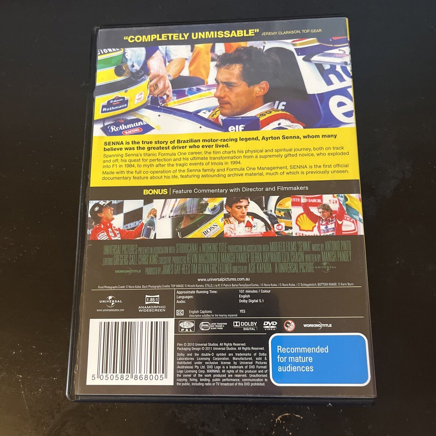 Senna (DVD, 2011) Ayrton Senna, Alain Prost, Frank Williams NEW Region 4 &2