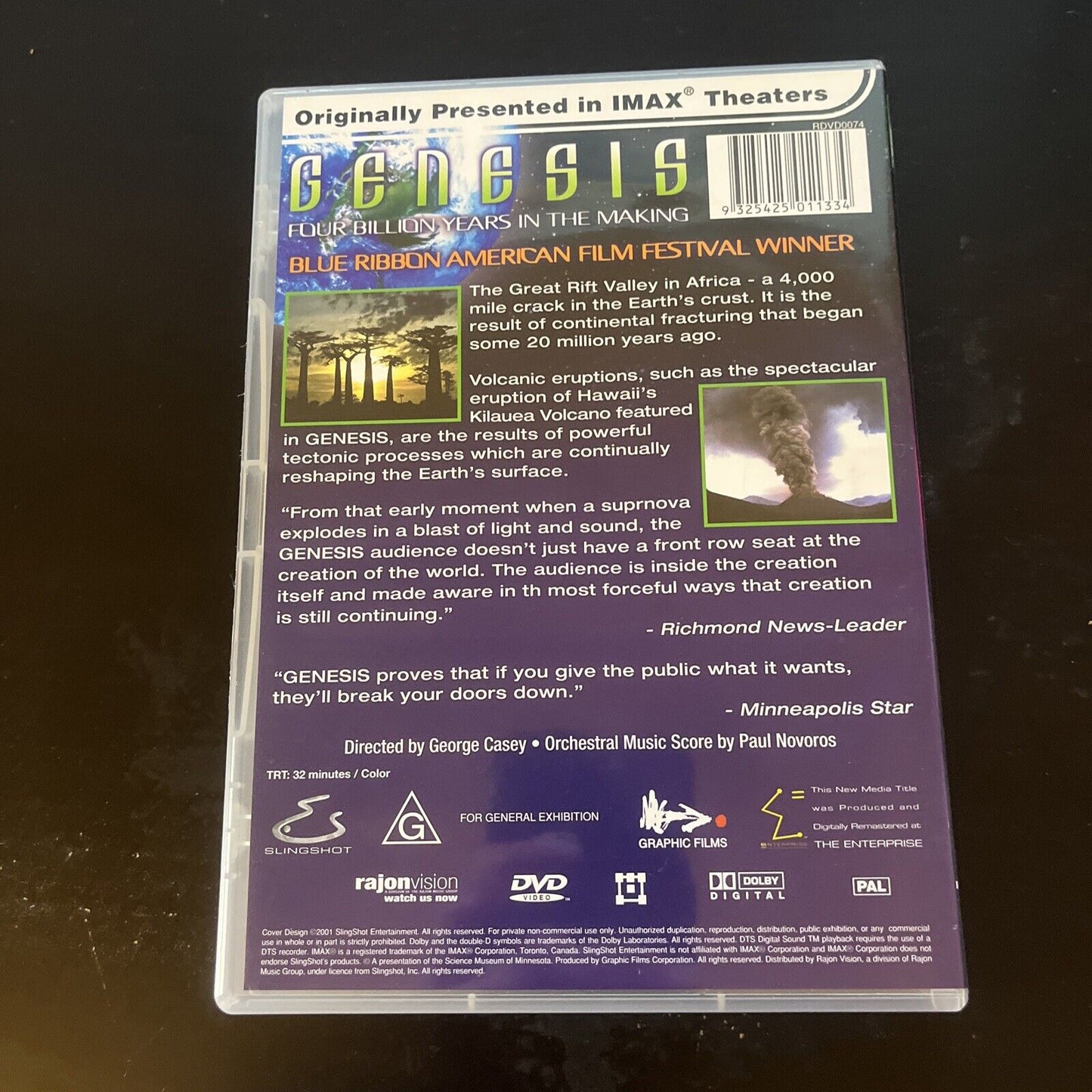 Imax - Genesis (DVD, 2001) Region 4 NEW