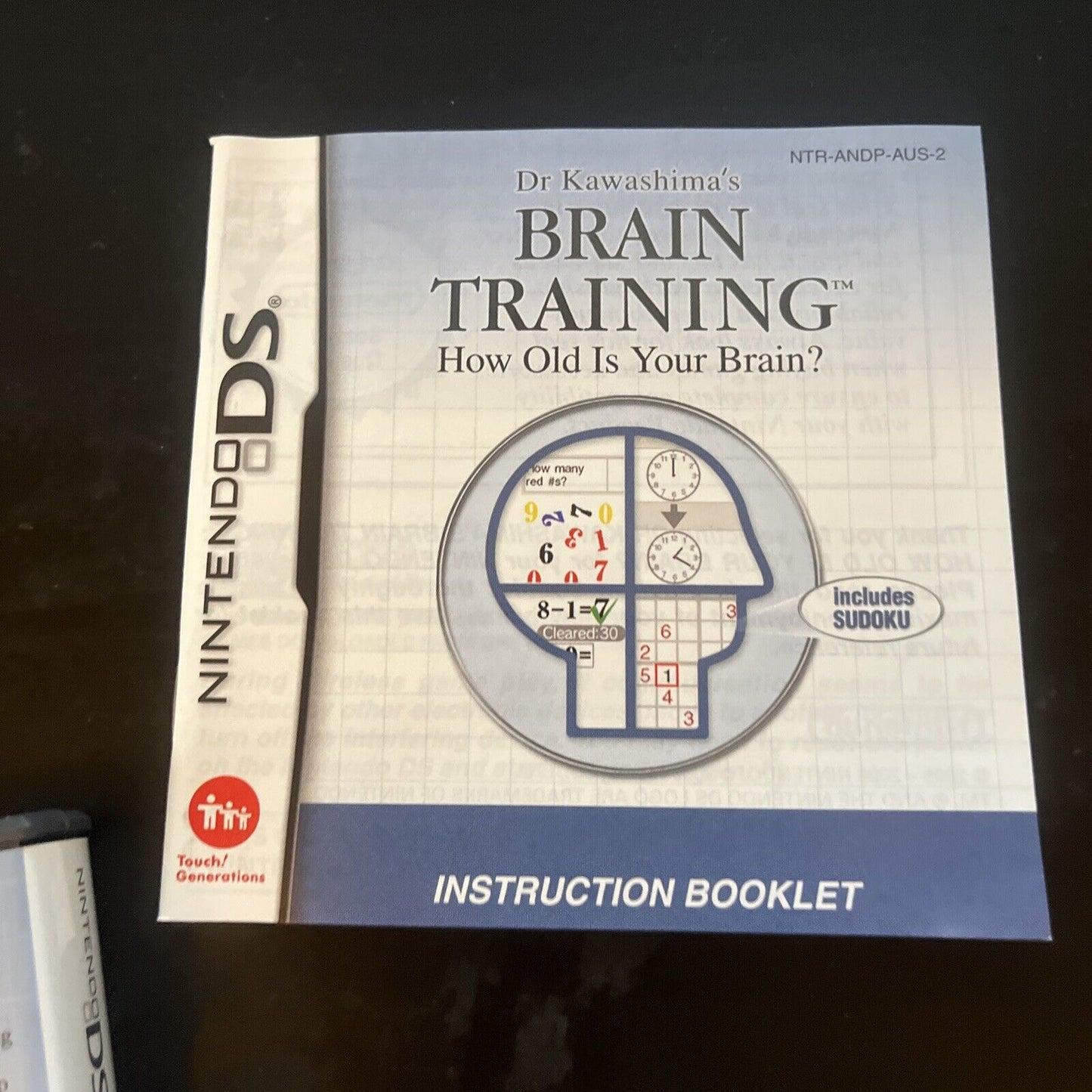 Dr Kawashima's Brain Training - How Old is Your Brain? Nintendo DS With Manual