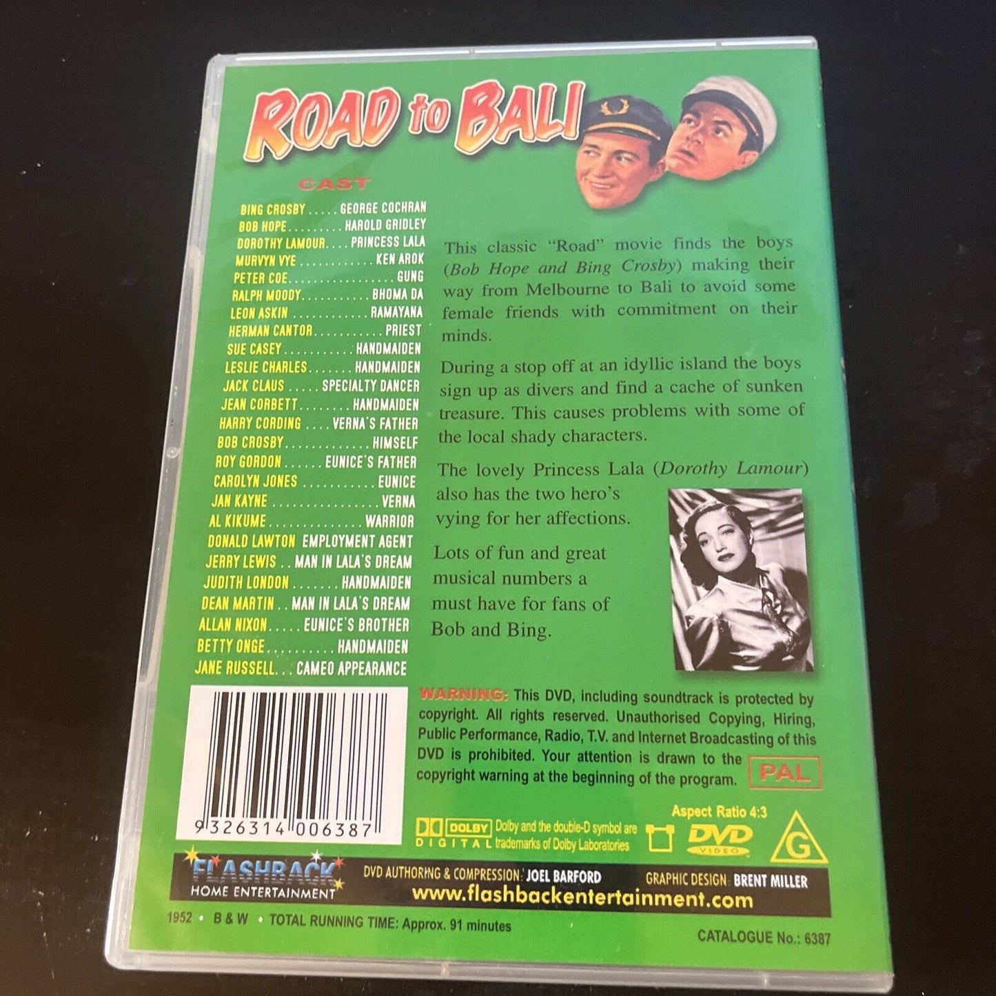 Road To Bali (DVD, 1952) Bob Hope, Bing Crosby NEW All Regions