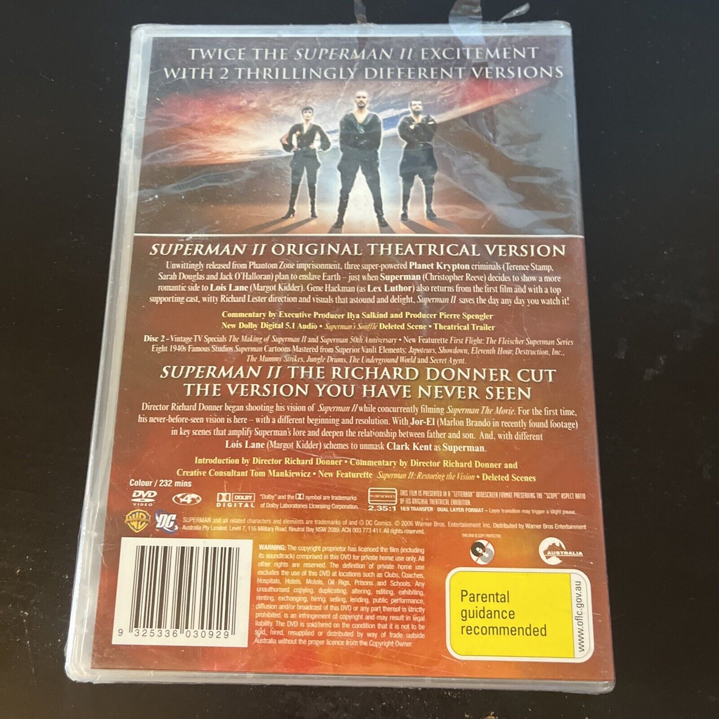 *New Sealed* Superman II - 3-Disc Collector's Edition (DVD, 1980) Region 4