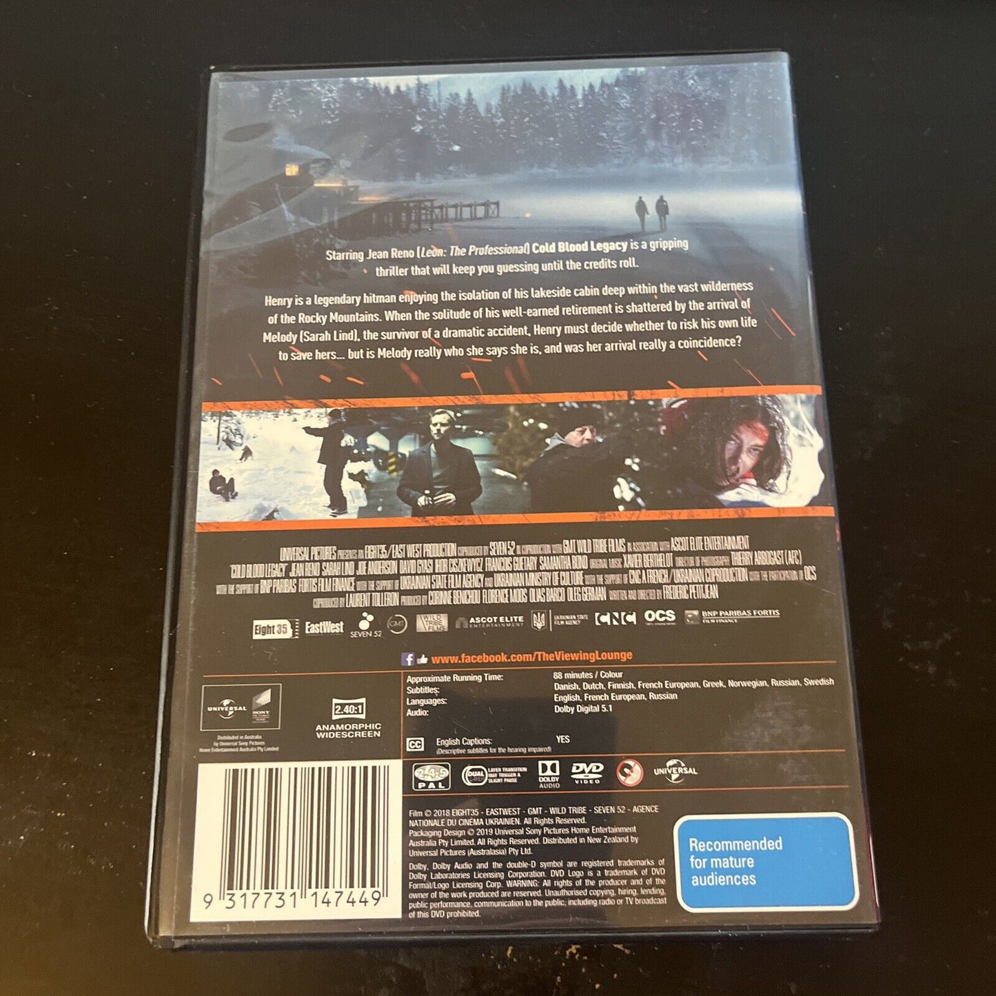 Cold Blood Legacy (DVD, 2019) Jean Reno, Sarah Lind, NEW Region 4 &2
