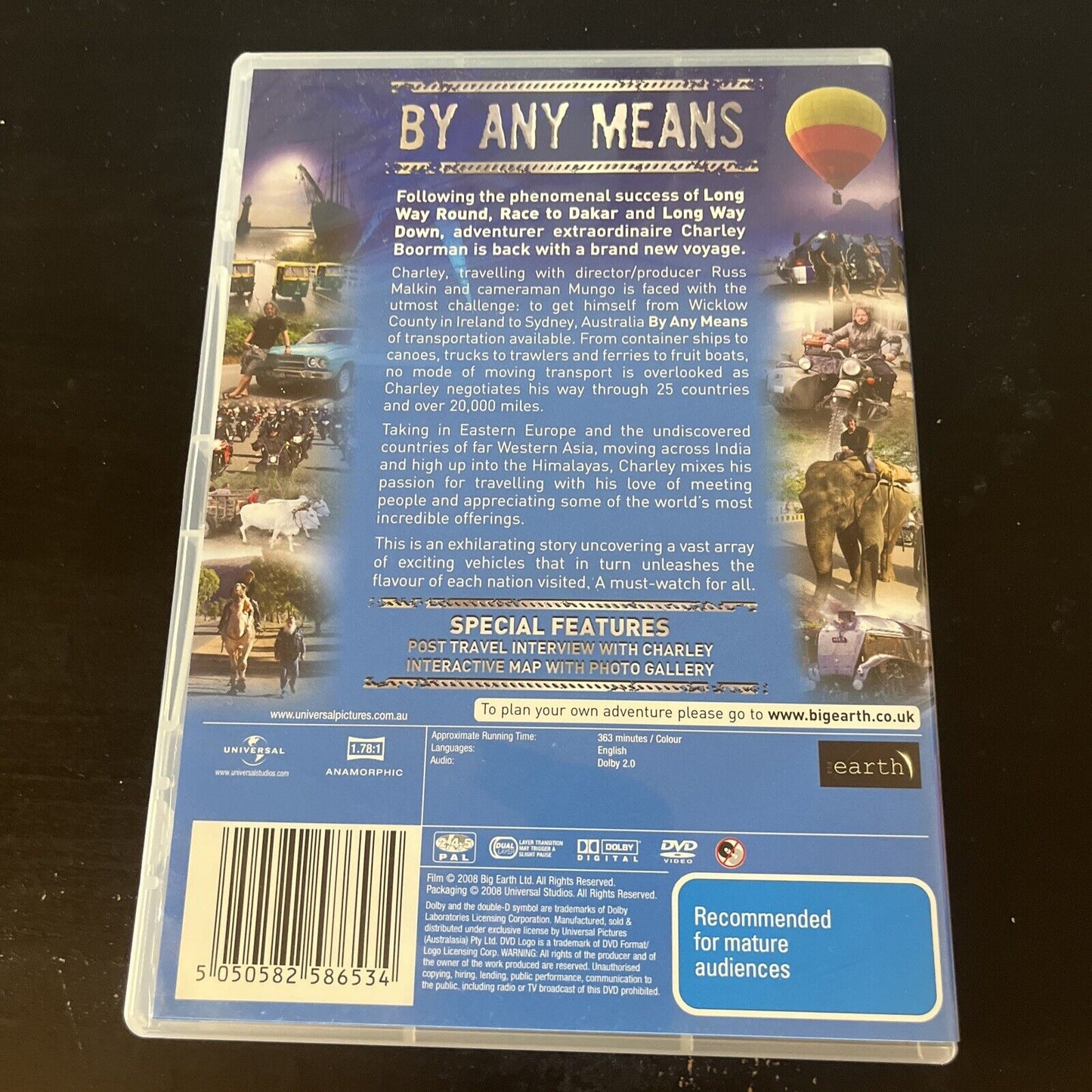 By Any Means With Charley Boorman (DVD, 2008, 2-Disc) NEW Region 4 &2