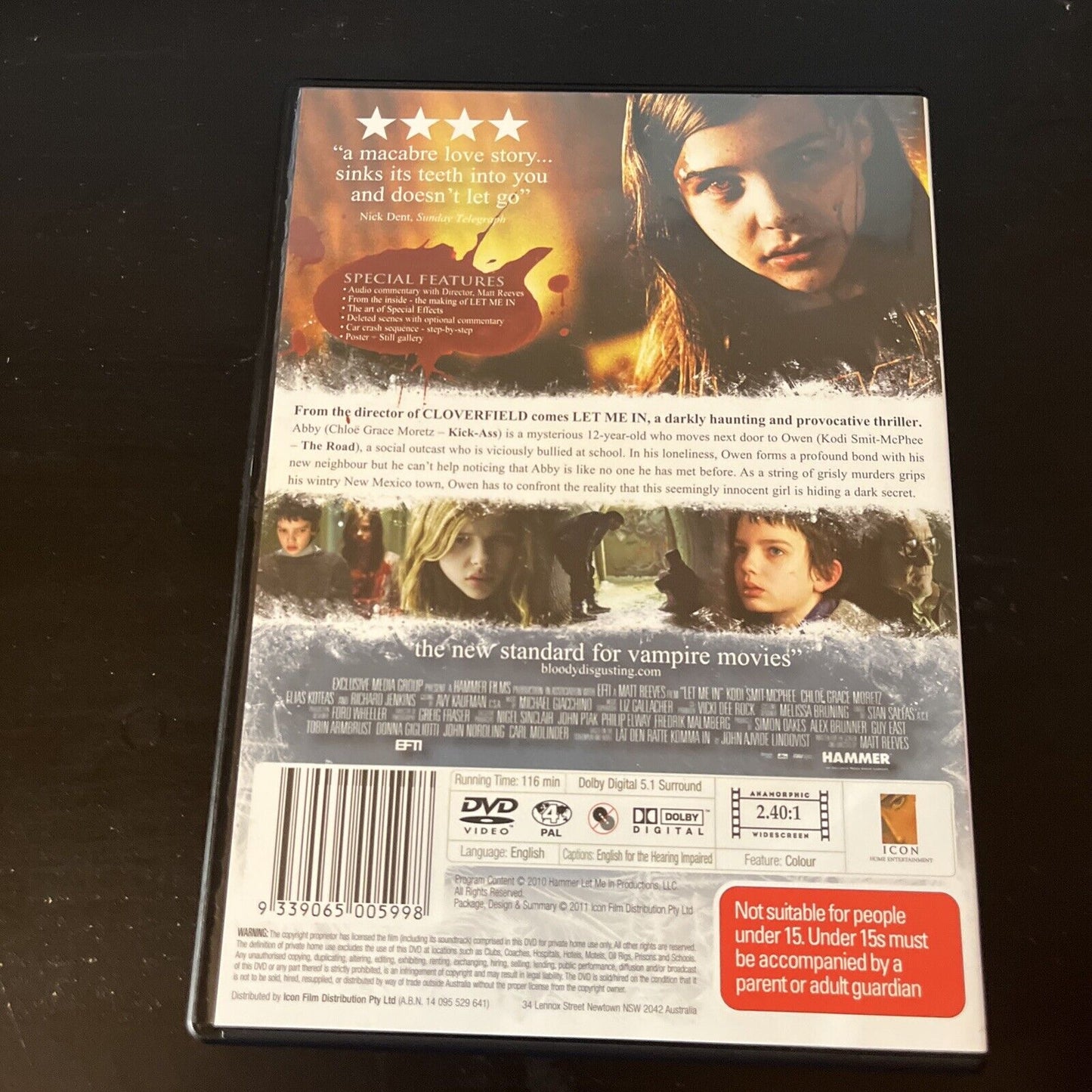 Let Me In (DVD, 2010) Kodi Smit-McPhee, Chloe Moretz, NEW Region 4