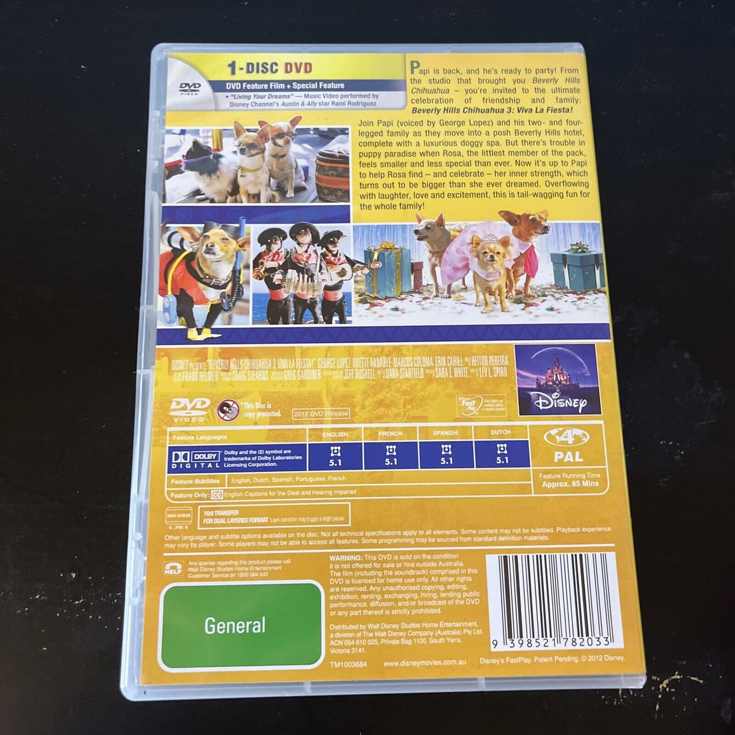 Beverly Hills Chihuahua 3 - Viva La Fiesta! (DVD, 2012) NEW Region 4
