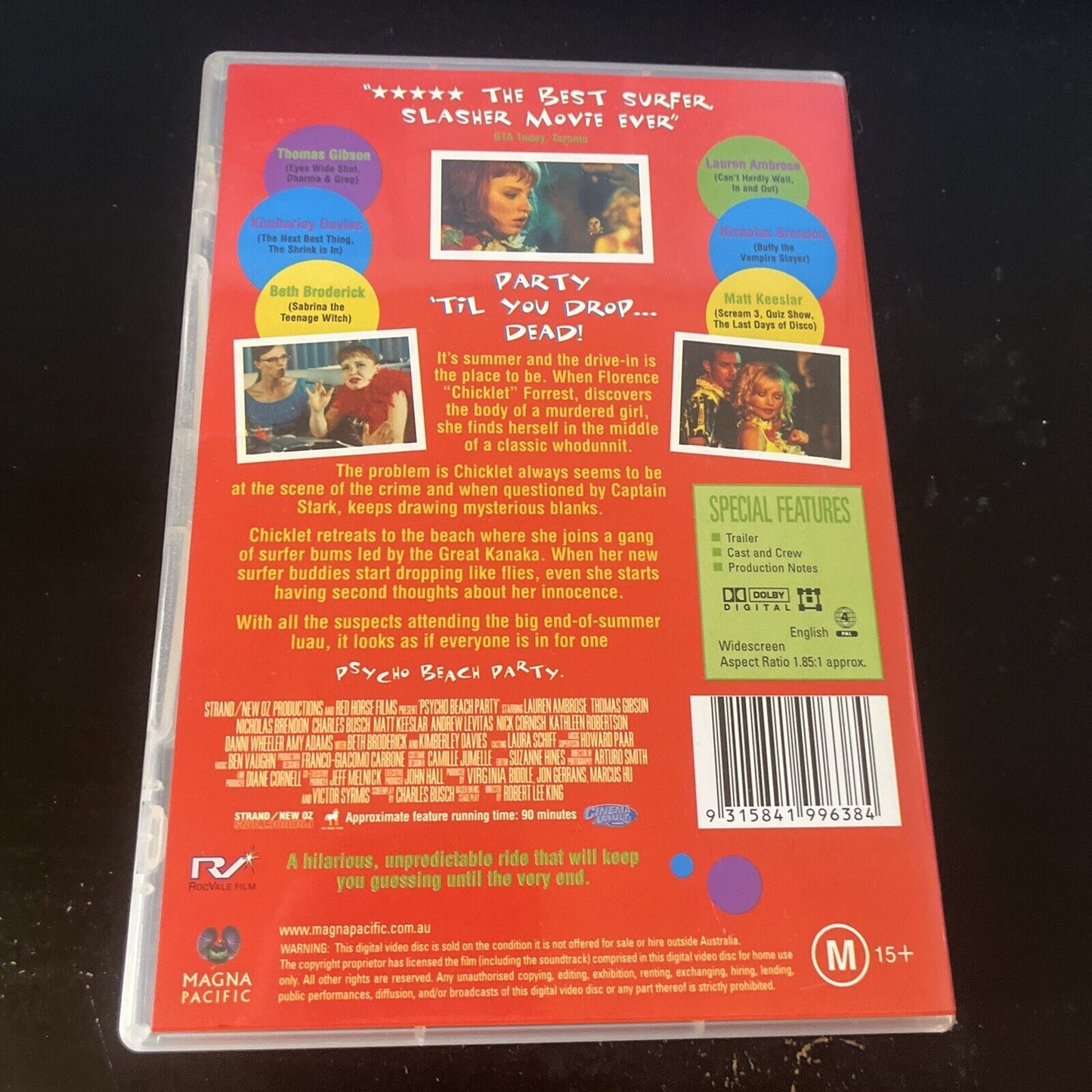 Psycho Beach Party (DVD, 2000) Lauren Ambrose, Thomas Gibson, NEW Region 4