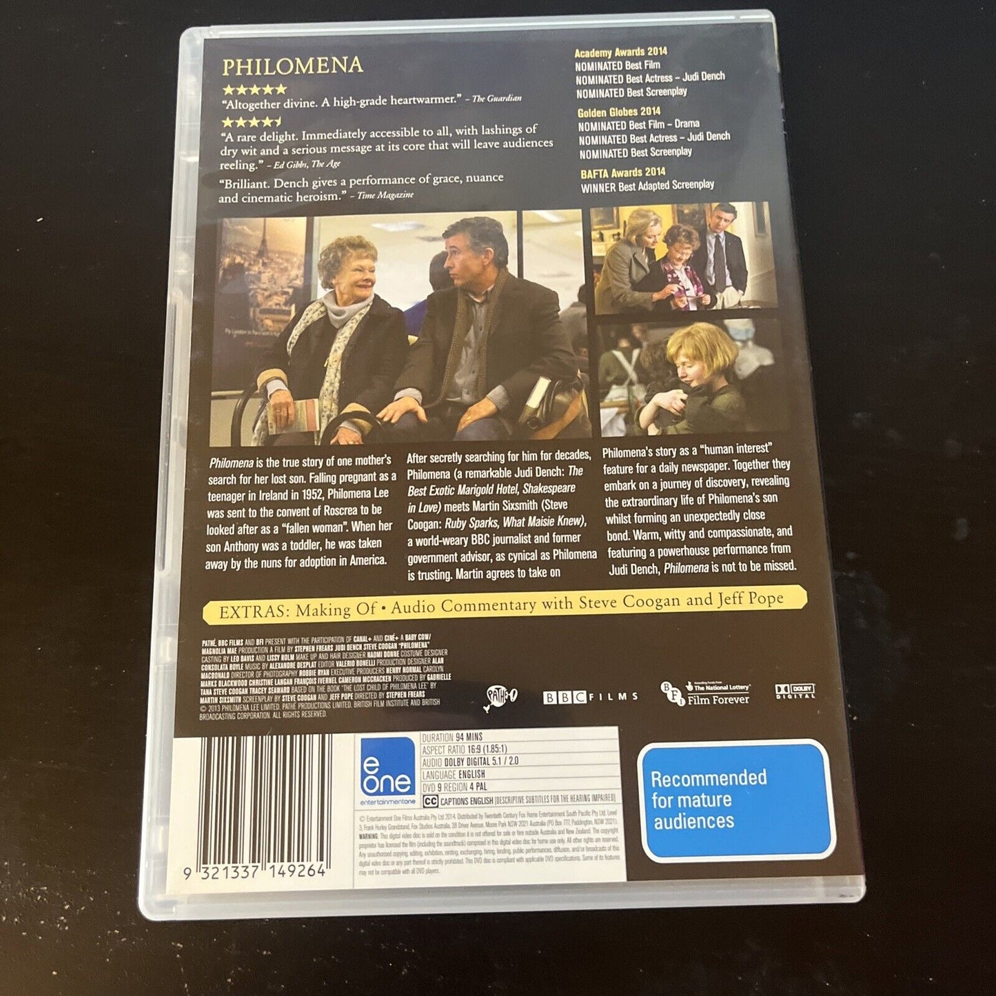 Philomena (DVD, 2013) Judi Dench, Steve Coogan, Sophie Kennedy Clark NEW Region4