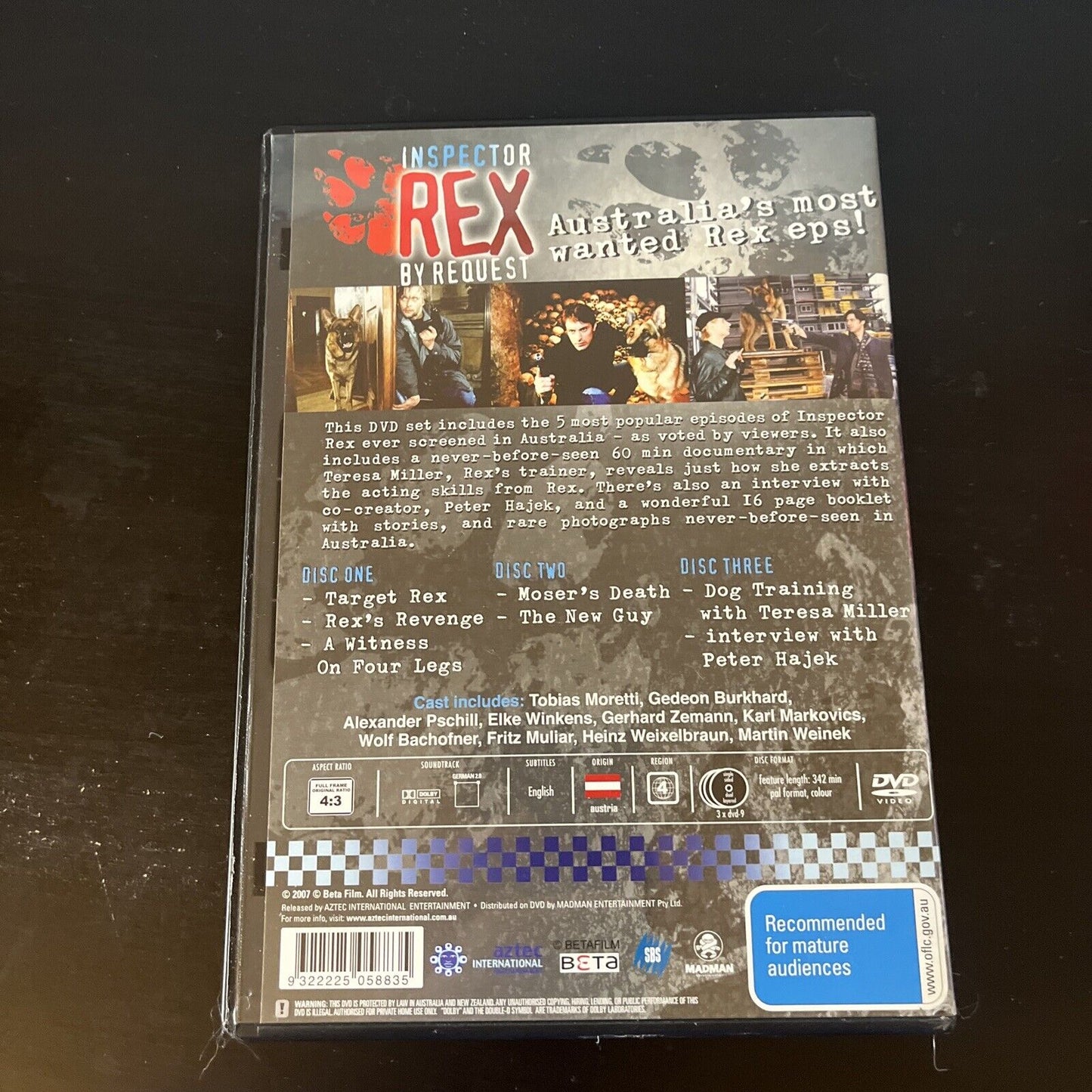 Inspector Rex - By Request (DVD, 1994, 3-Disc) Tobias Moretti, Region 4