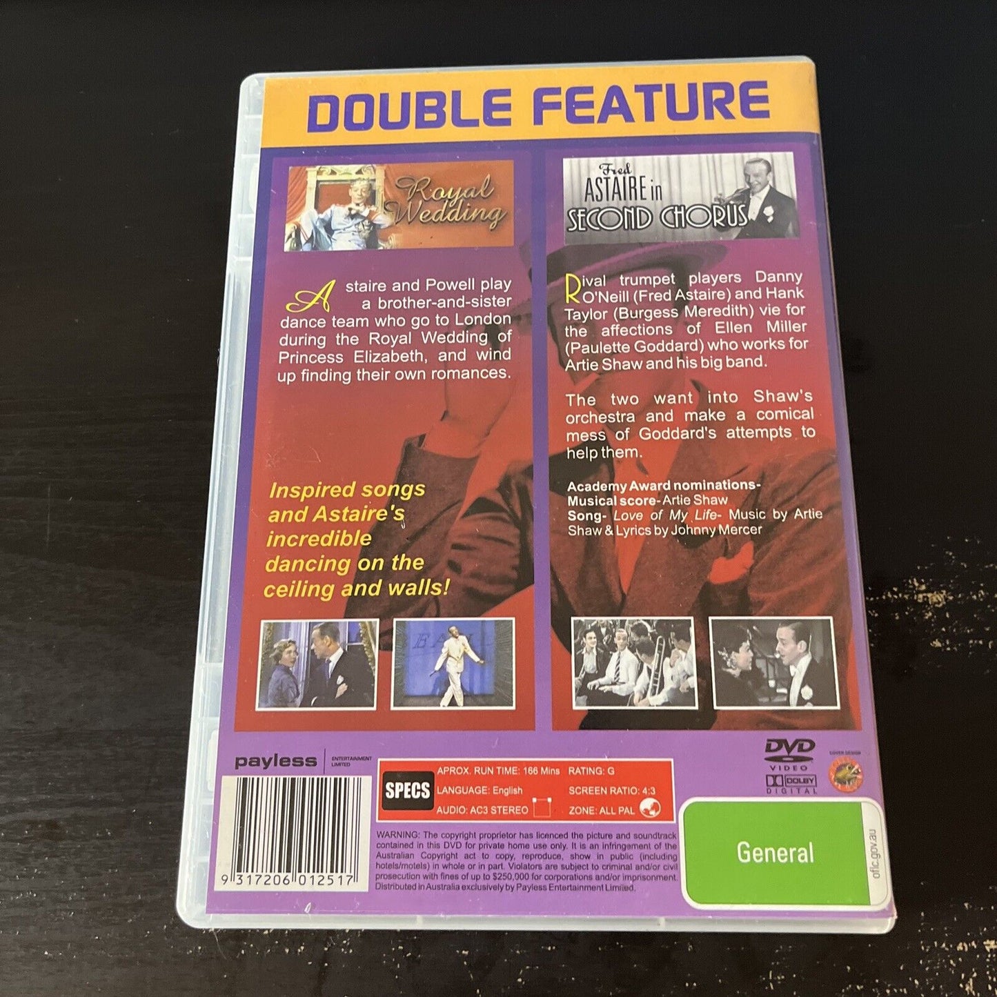 Fred Astaire: Royal Wedding / Second Chorus (DVD, 1951) NEW All Regions