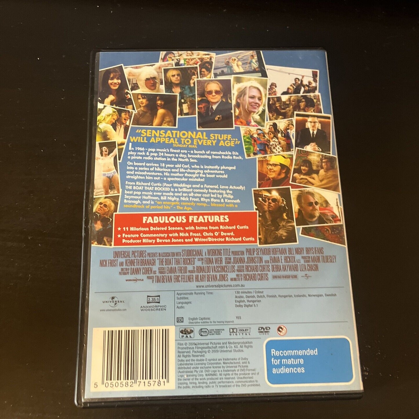 The Boat That Rocked (DVD, 2009) Bill Nighy, Philip Seymour Hoffman Region 4 &2