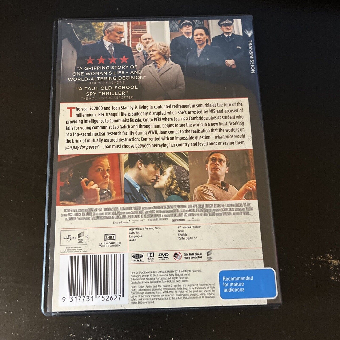 Red Joan (DVD, 2018) Judi Dench, Sophie Cookson, NEW Region 4