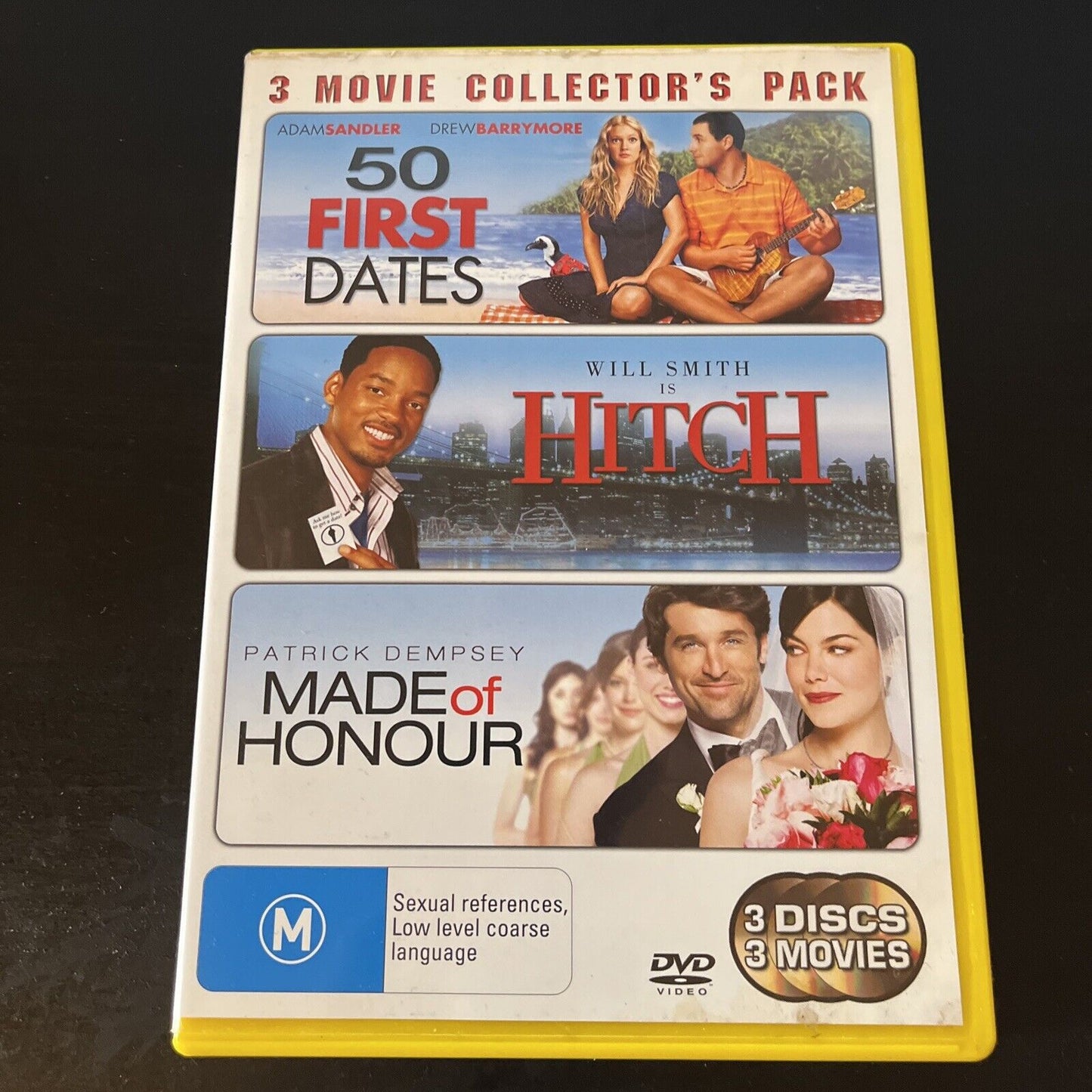50 First Dates / Hitch / Made Of Honour (DVD, 3-Disc) Region 4