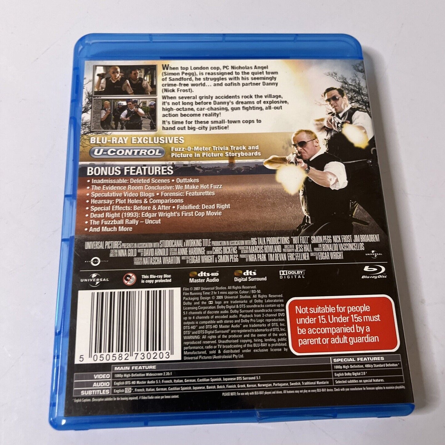 Hot Fuzz (Blu-ray, 2007) Simon Pegg, Nick Frost Region B