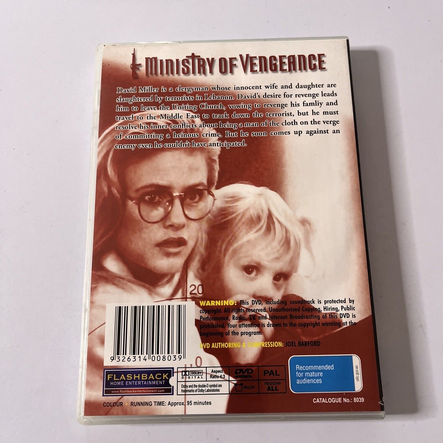 Ministry Of Vengeance (DVD, 1989) John Scnneider NEW All Regions